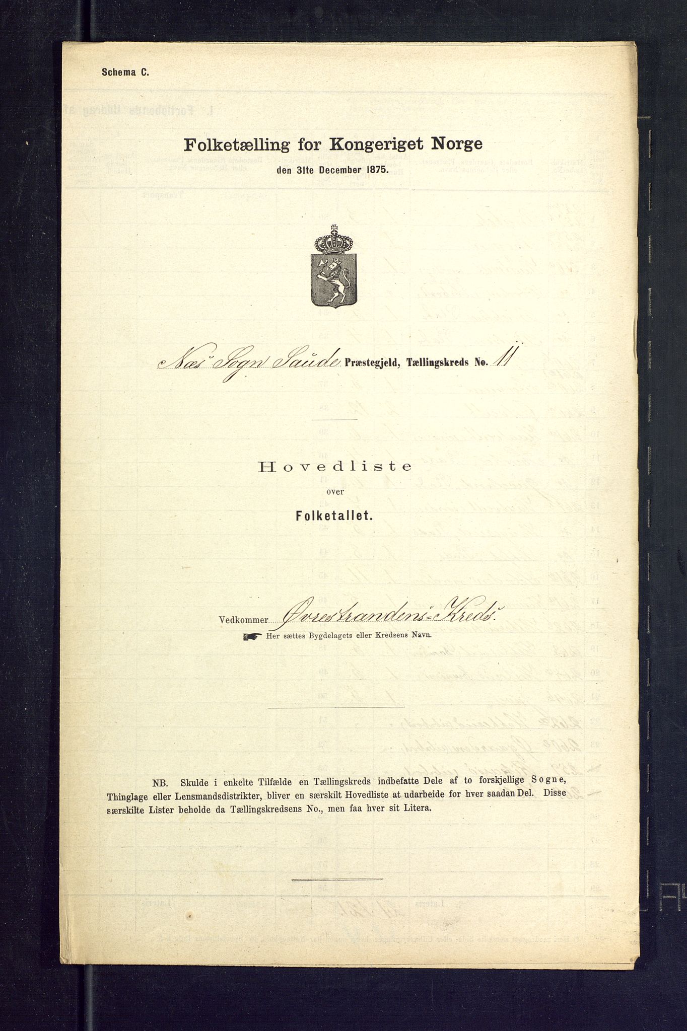 SAKO, Folketelling 1875 for 0822P Sauherad prestegjeld, 1875, s. 42