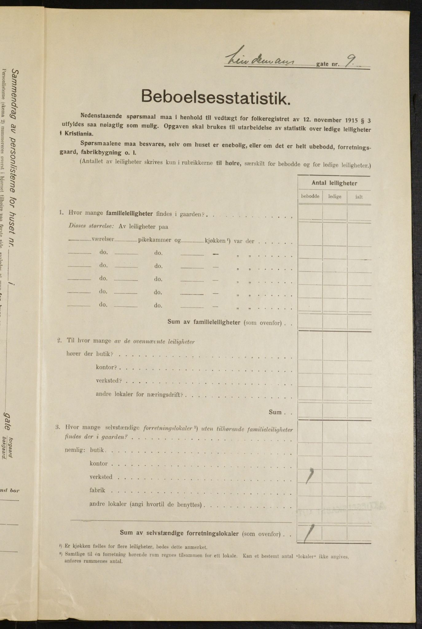 OBA, Kommunal folketelling 1.2.1916 for Kristiania, 1916, s. 58994