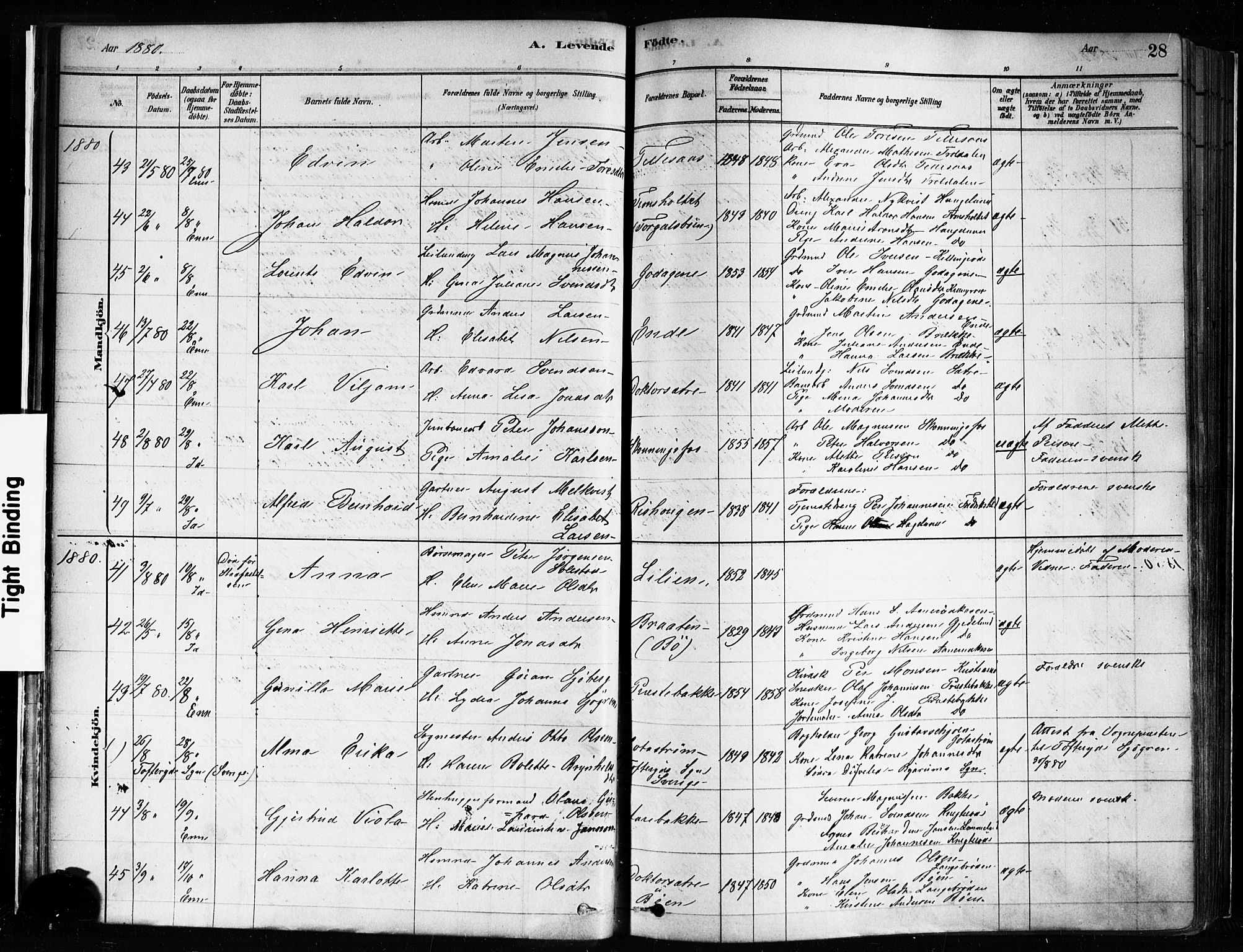 Idd prestekontor Kirkebøker, AV/SAO-A-10911/F/Fc/L0006a: Ministerialbok nr. III 6A, 1878-1903, s. 28