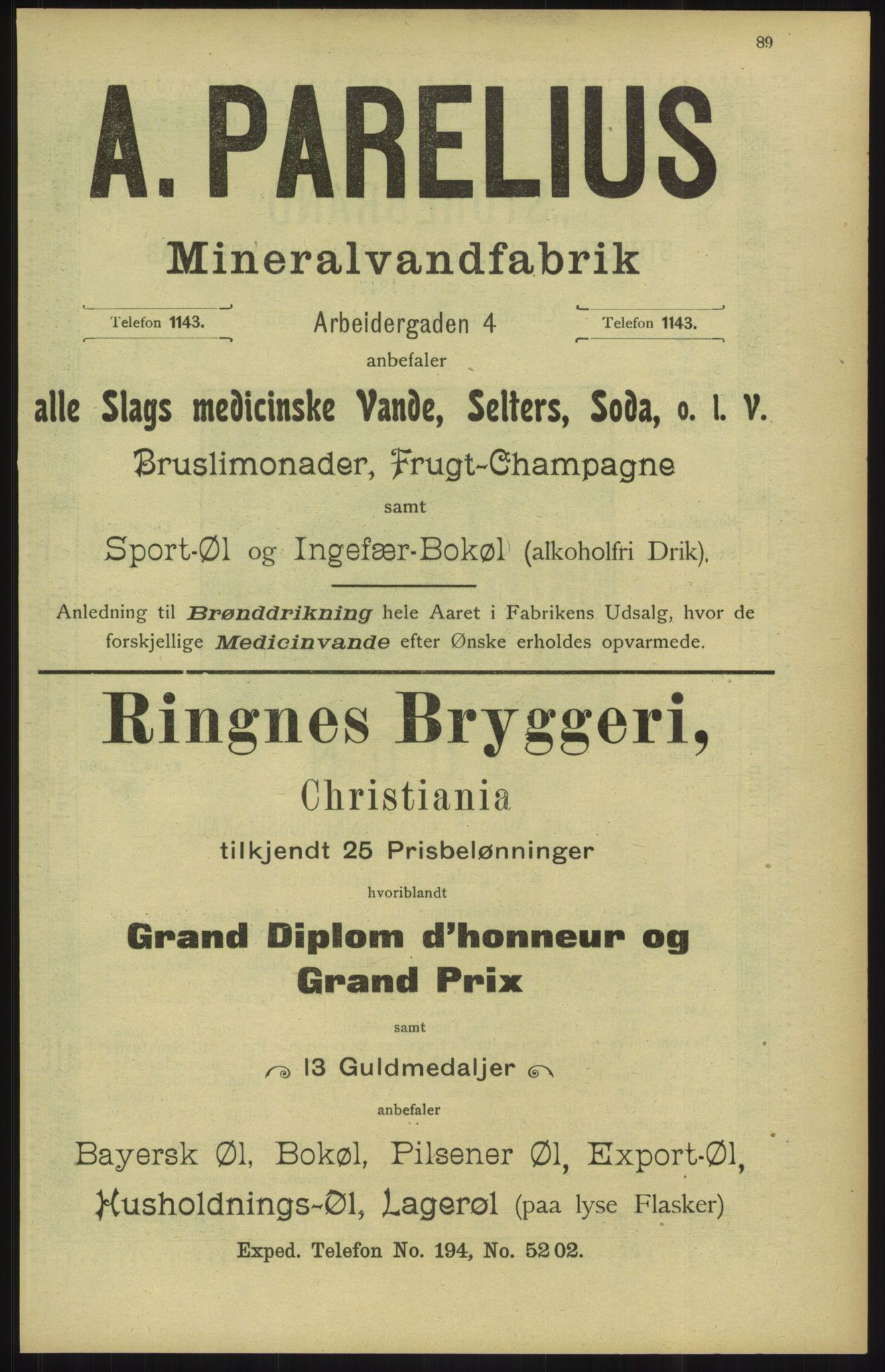Kristiania/Oslo adressebok, PUBL/-, 1904, s. 89