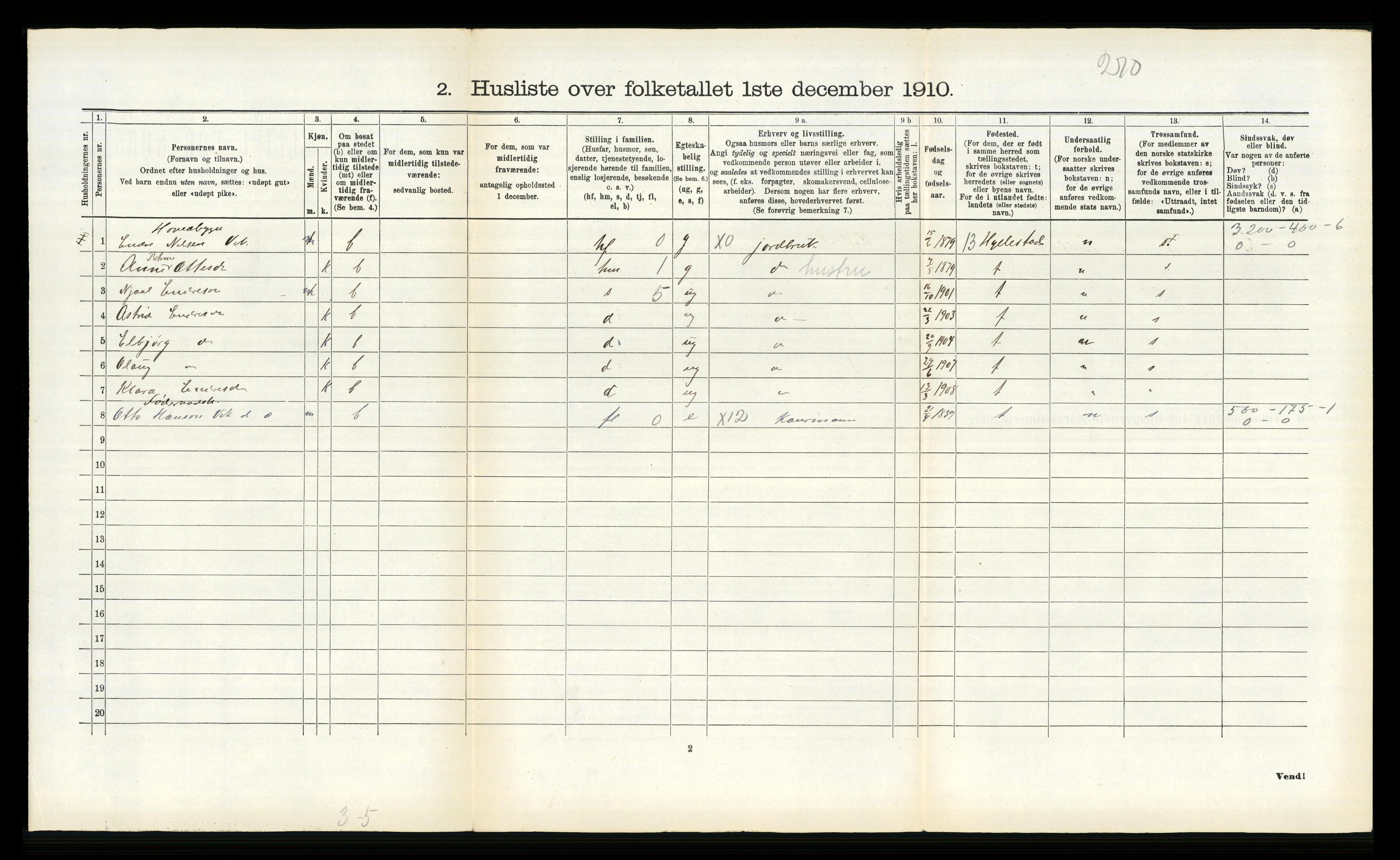 RA, Folketelling 1910 for 1429 Ytre Holmedal herred, 1910, s. 147