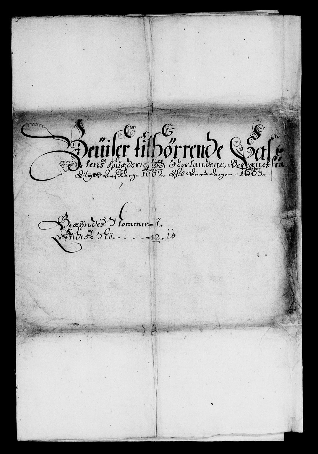 Rentekammeret inntil 1814, Reviderte regnskaper, Lensregnskaper, RA/EA-5023/R/Rb/Rbz/L0039: Nordlandenes len, 1656-1663