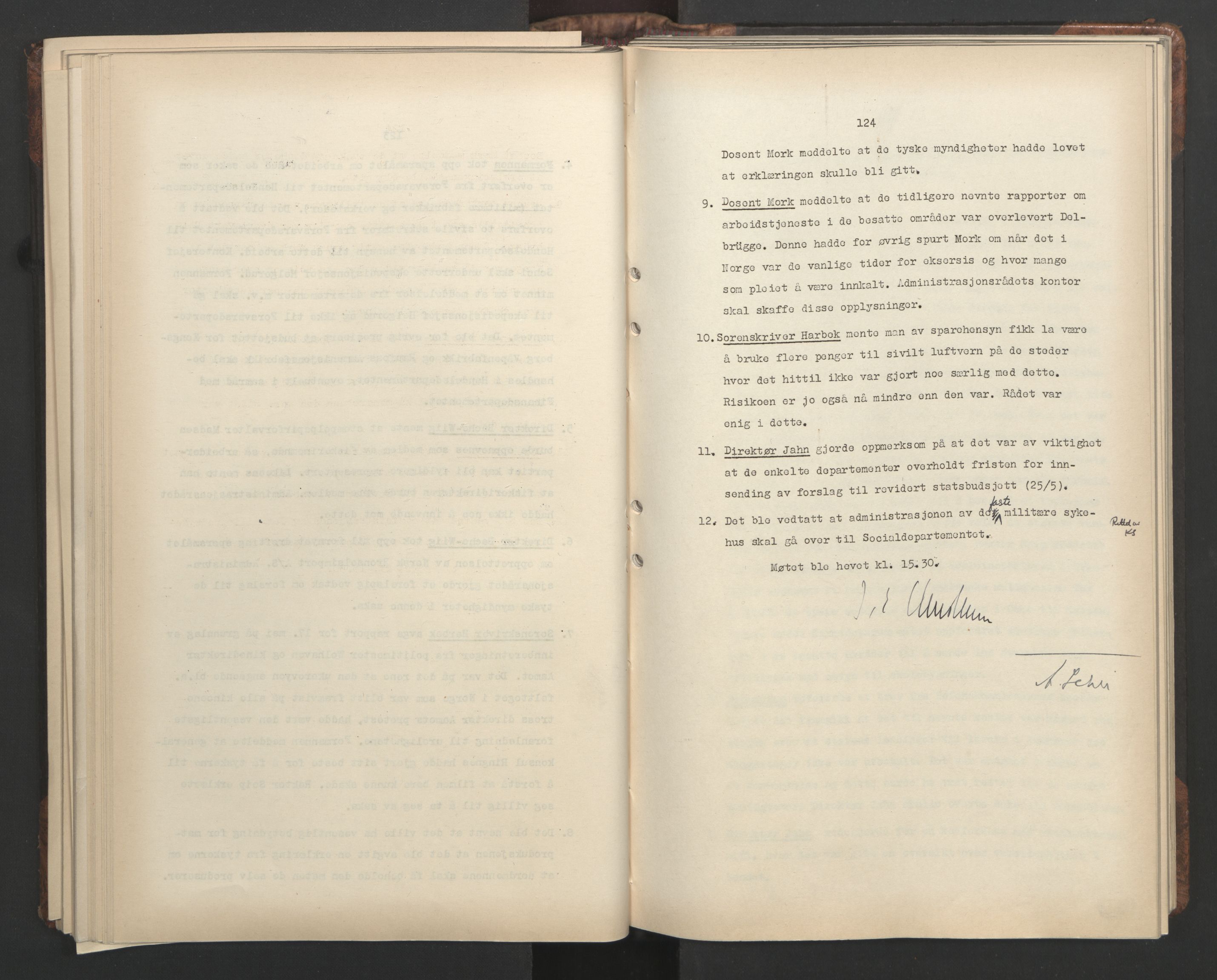 Administrasjonsrådet, AV/RA-S-1004/A/L0001: Møteprotokoll med tillegg 15/4-25/9, 1940, s. 124
