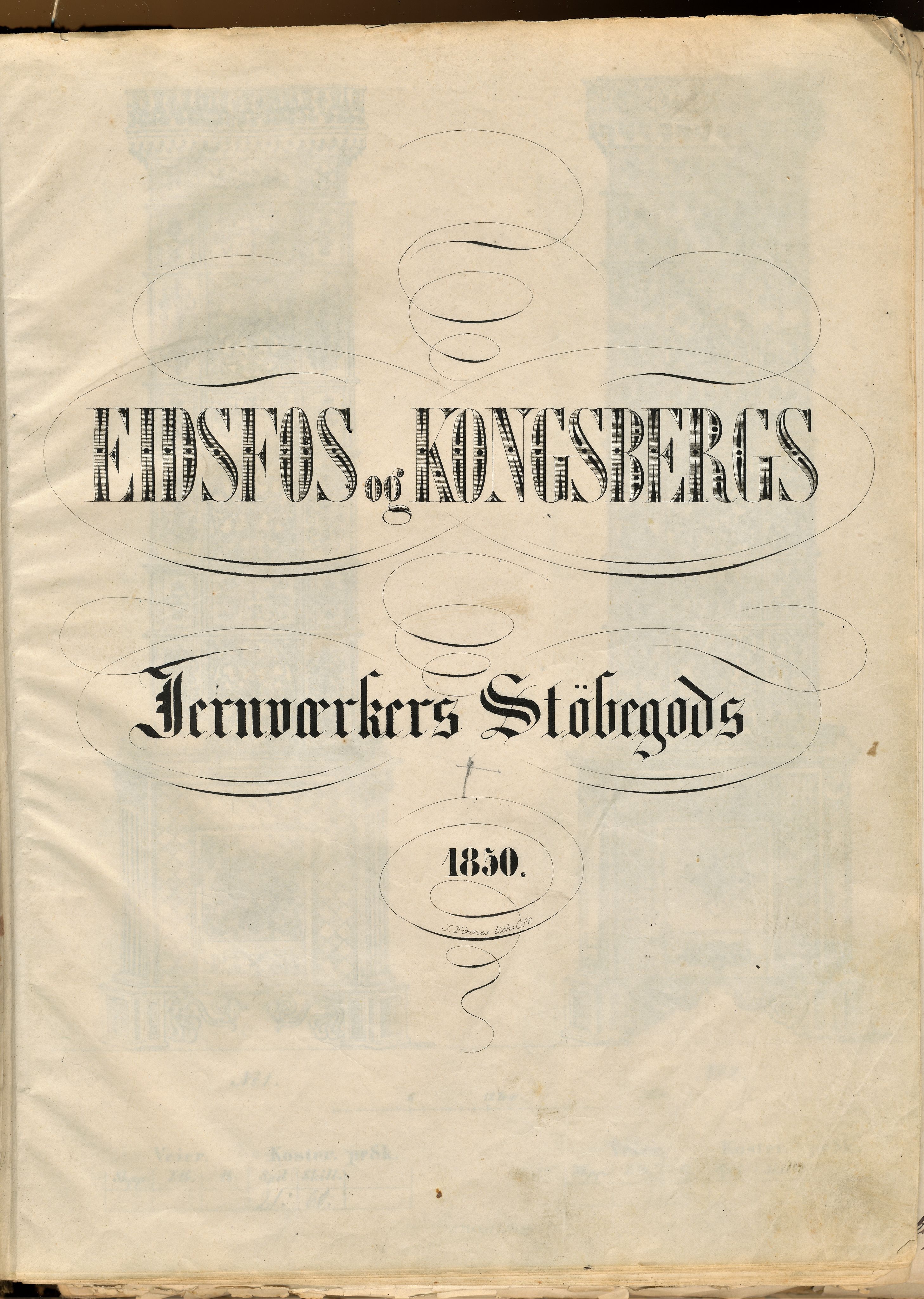 Næs Jernverksmuseets samling av historiske ovnskataloger, NESJ/NJM-006/01/L0029: Eidsfos Verk 1850, korrigert og utvidet 1884, 1850-1884