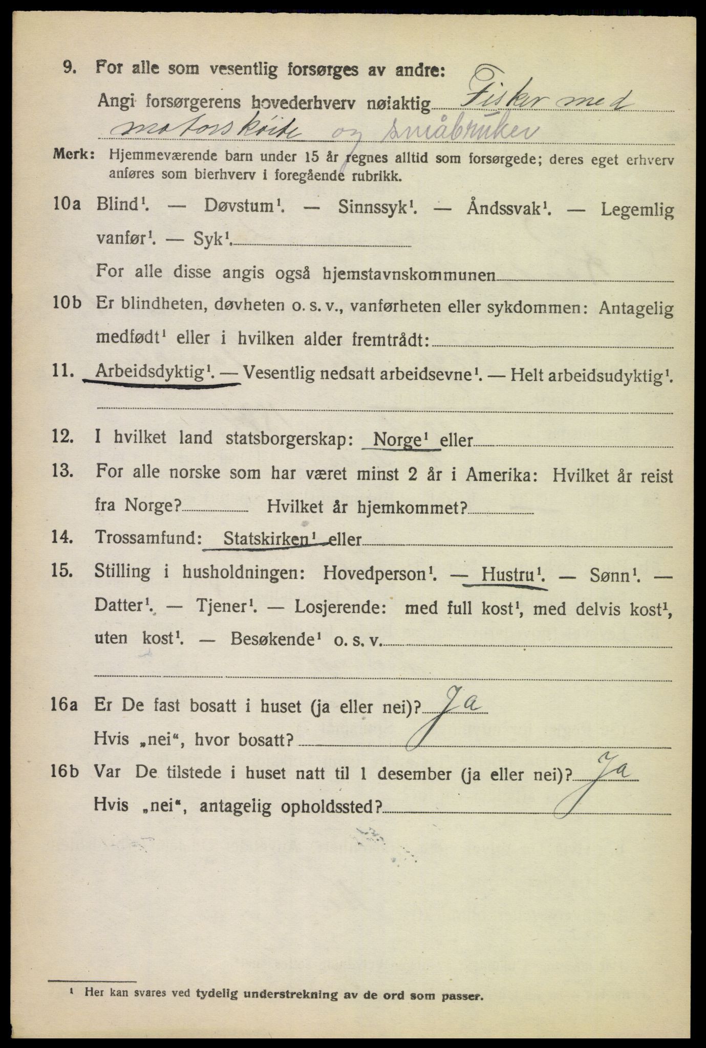 SAK, Folketelling 1920 for 1011 Randesund herred, 1920, s. 1743