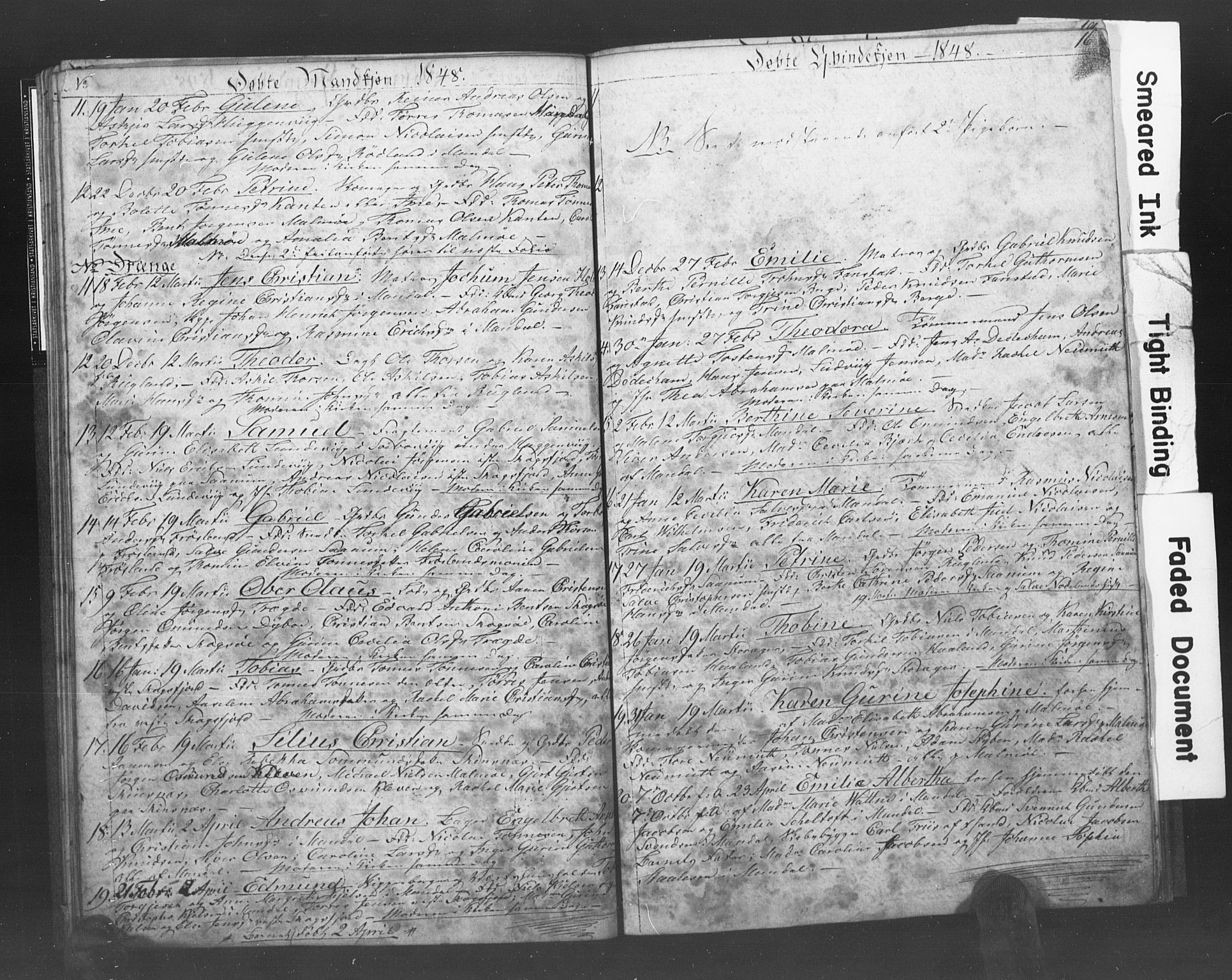 Mandal sokneprestkontor, AV/SAK-1111-0030/F/Fb/Fba/L0006: Klokkerbok nr. B 1F, 1846-1849, s. 16