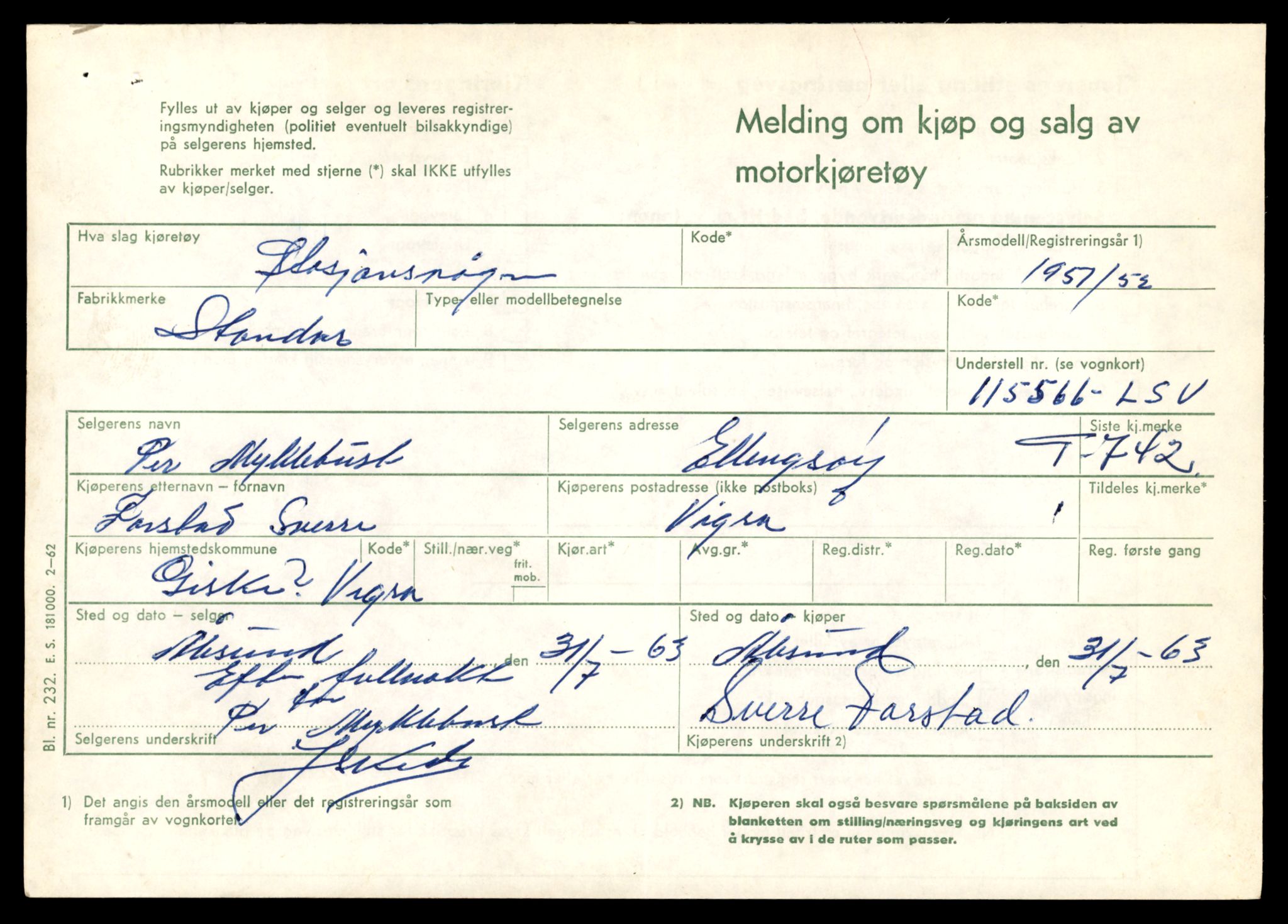 Møre og Romsdal vegkontor - Ålesund trafikkstasjon, AV/SAT-A-4099/F/Fe/L0007: Registreringskort for kjøretøy T 651 - T 746, 1927-1998, s. 2947