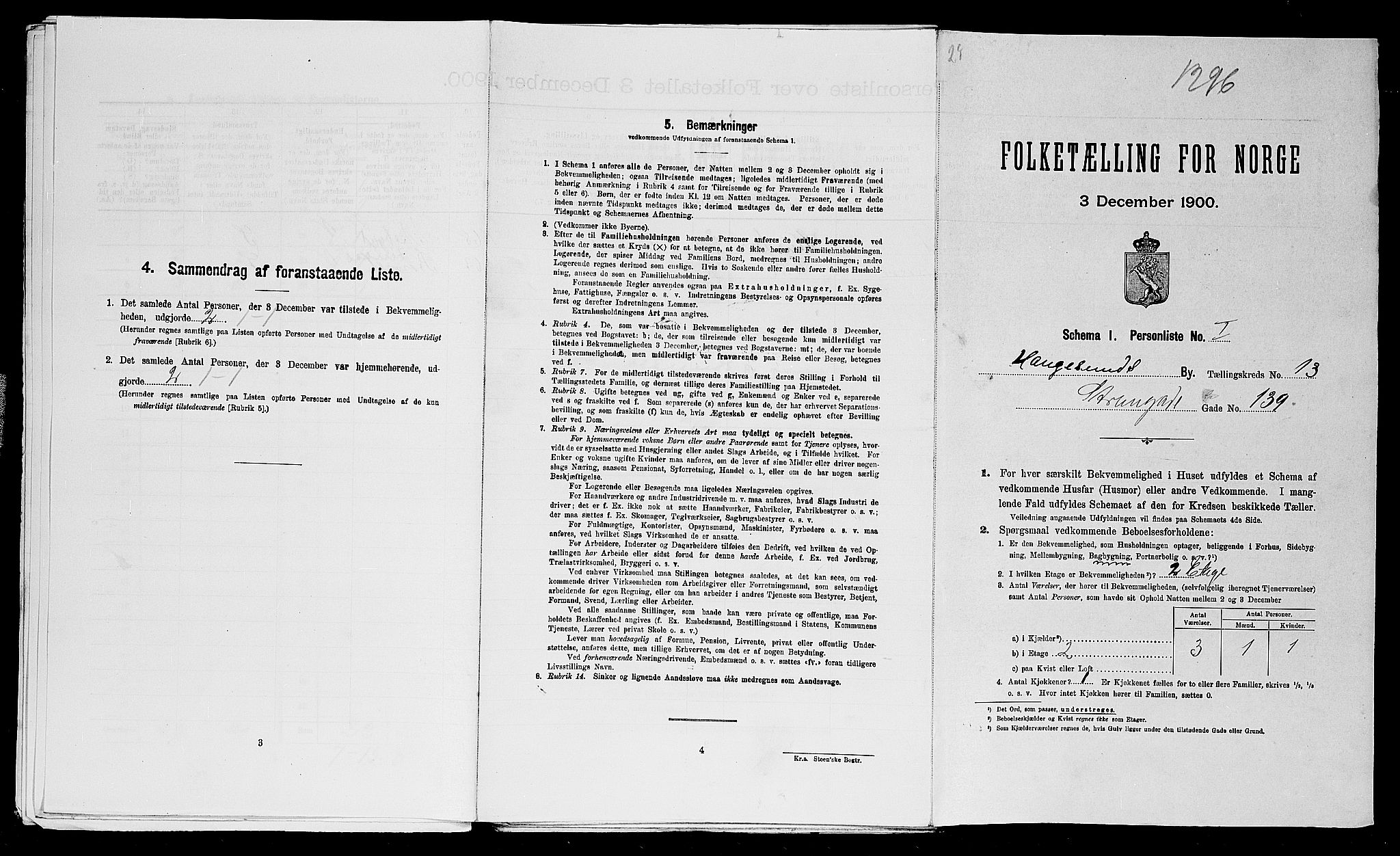 SAST, Folketelling 1900 for 1106 Haugesund kjøpstad, 1900, s. 2042