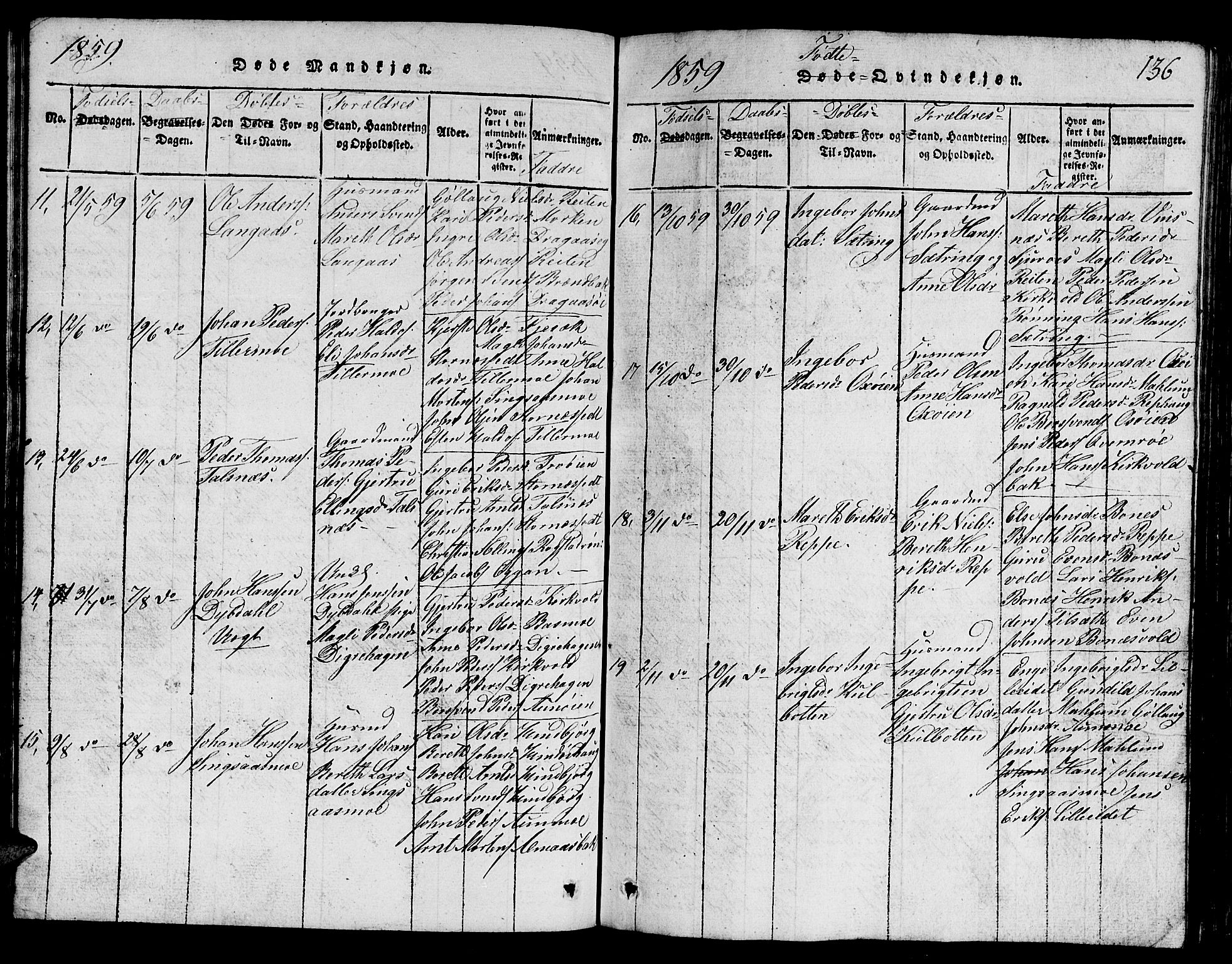 Ministerialprotokoller, klokkerbøker og fødselsregistre - Sør-Trøndelag, SAT/A-1456/688/L1026: Klokkerbok nr. 688C01, 1817-1860, s. 136