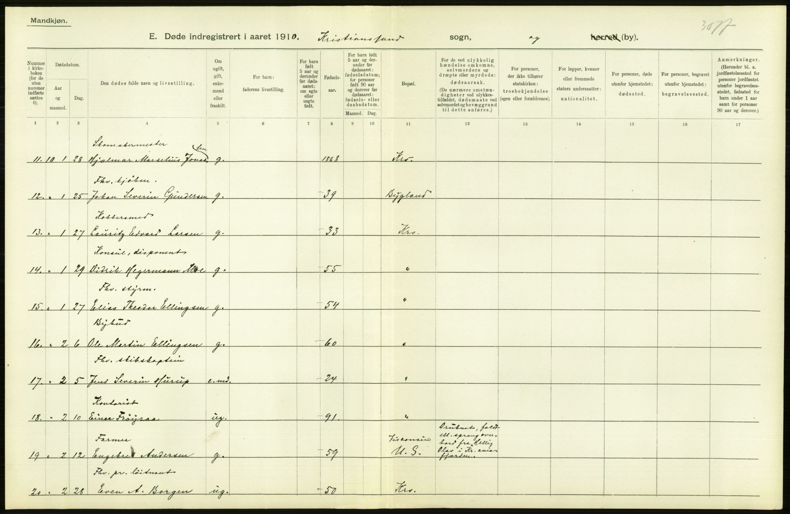 Statistisk sentralbyrå, Sosiodemografiske emner, Befolkning, AV/RA-S-2228/D/Df/Dfa/Dfah/L0021: Lister og Mandals amt: Levendefødte menn og kvinner, gifte, døde, dødfødte. Bygder og byer., 1910, s. 708