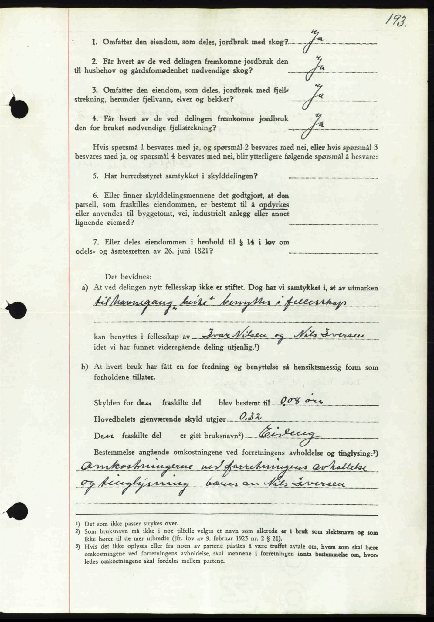 Rana sorenskriveri , SAT/A-1108/1/2/2C: Pantebok nr. A 6, 1939-1940, Dagboknr: 1187/1939