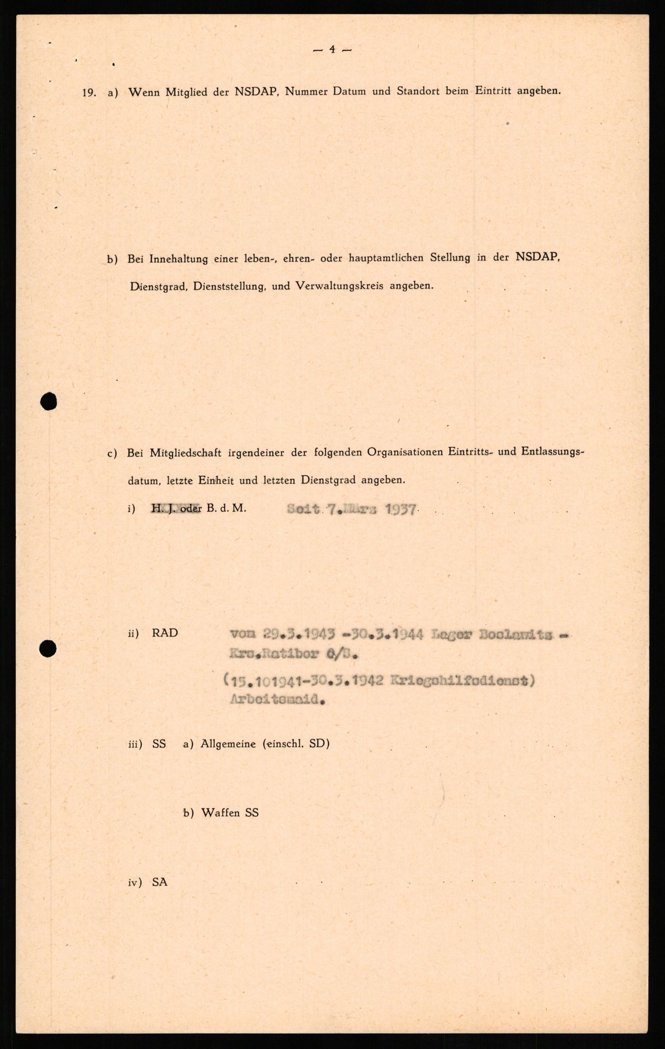 Forsvaret, Forsvarets overkommando II, RA/RAFA-3915/D/Db/L0014: CI Questionaires. Tyske okkupasjonsstyrker i Norge. Tyskere., 1945-1946, s. 420