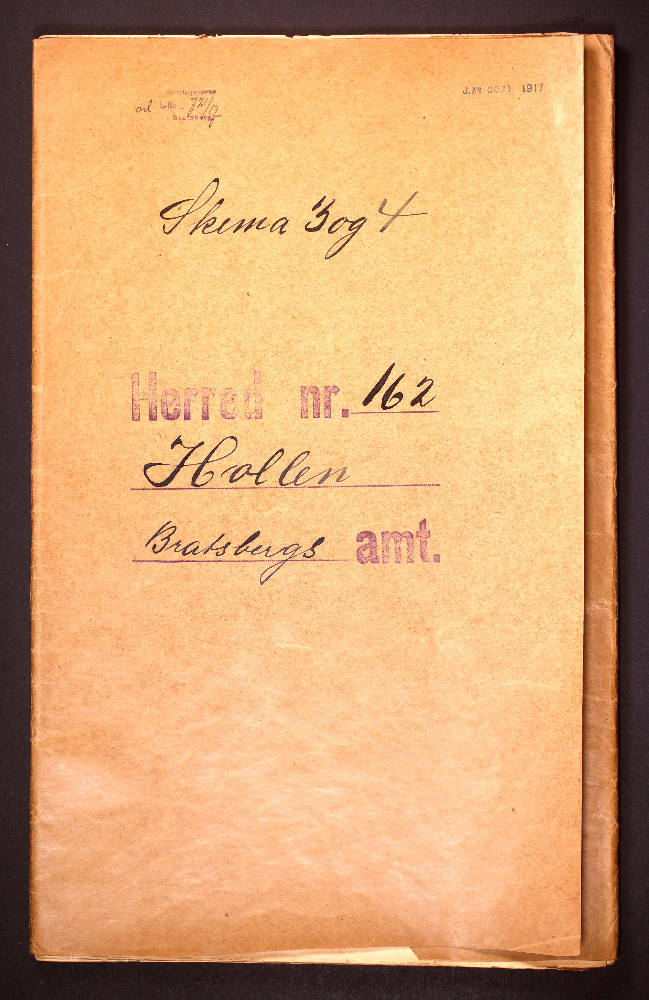 RA, Folketelling 1910 for 0819 Holla herred, 1910, s. 1