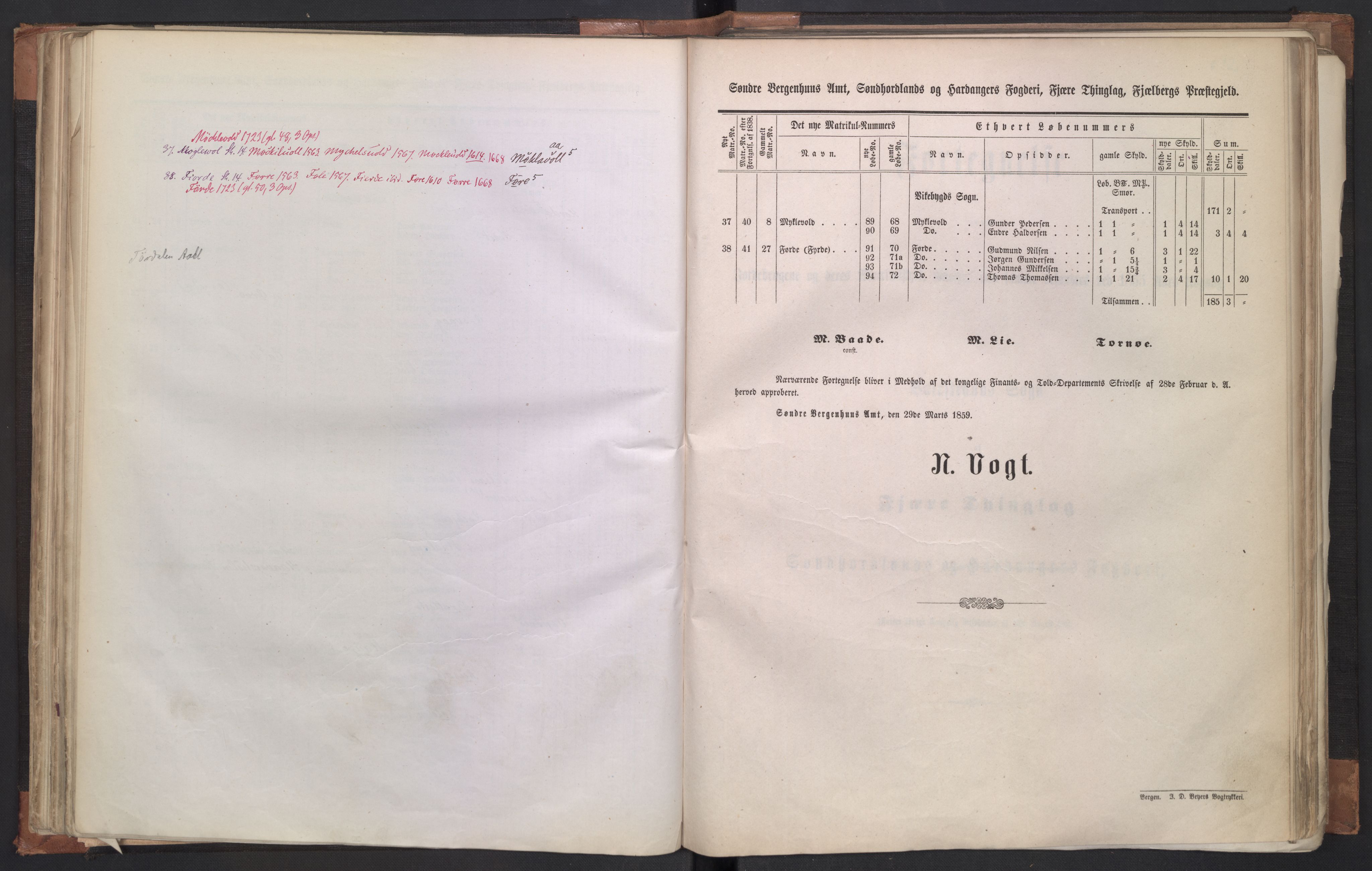 Rygh, AV/RA-PA-0034/F/Fb/L0011: Matrikkelen for 1838 - Søndre Bergenhus amt (Hordaaland fylke), 1838