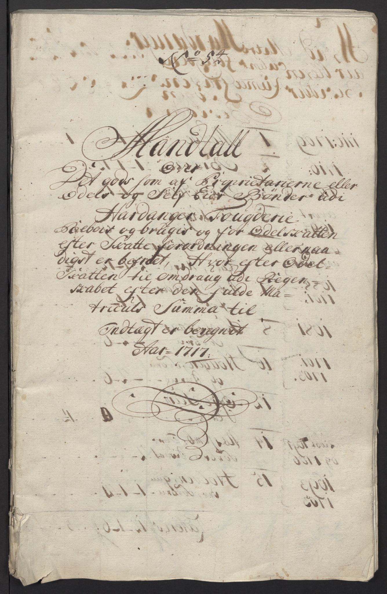 Rentekammeret inntil 1814, Reviderte regnskaper, Fogderegnskap, RA/EA-4092/R48/L2994: Fogderegnskap Sunnhordland og Hardanger, 1717, s. 395