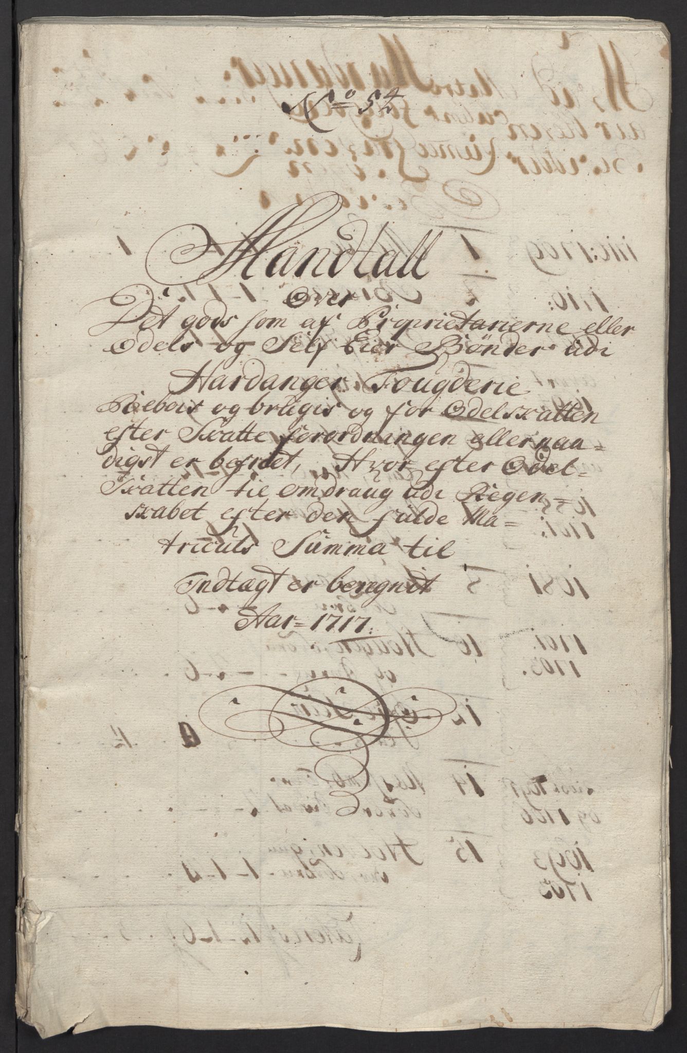 Rentekammeret inntil 1814, Reviderte regnskaper, Fogderegnskap, AV/RA-EA-4092/R48/L2994: Fogderegnskap Sunnhordland og Hardanger, 1717, s. 395