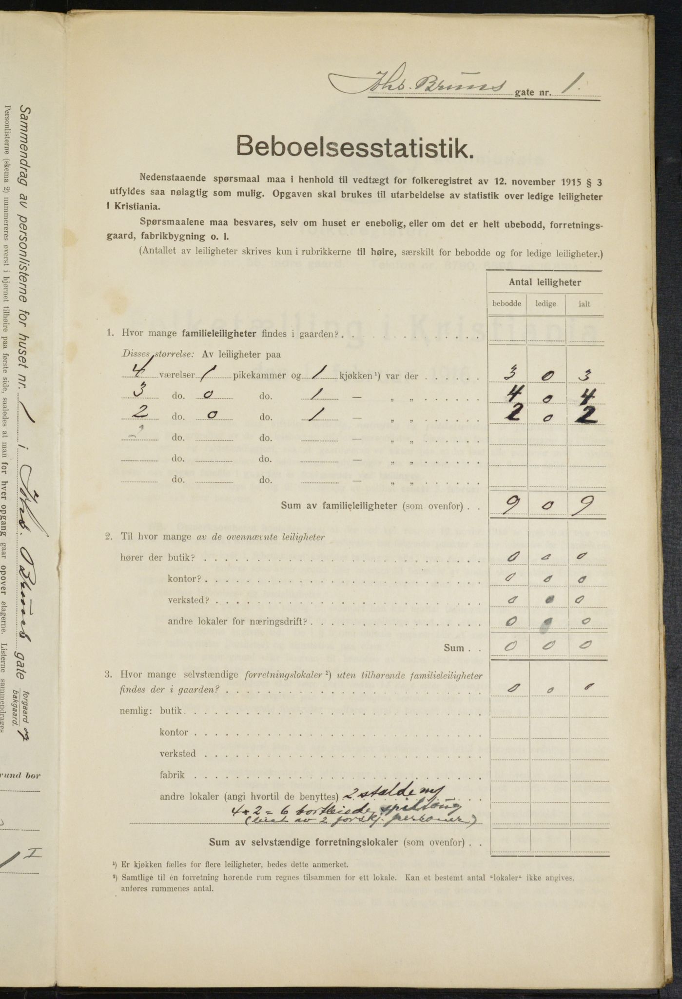 OBA, Kommunal folketelling 1.2.1916 for Kristiania, 1916, s. 48099