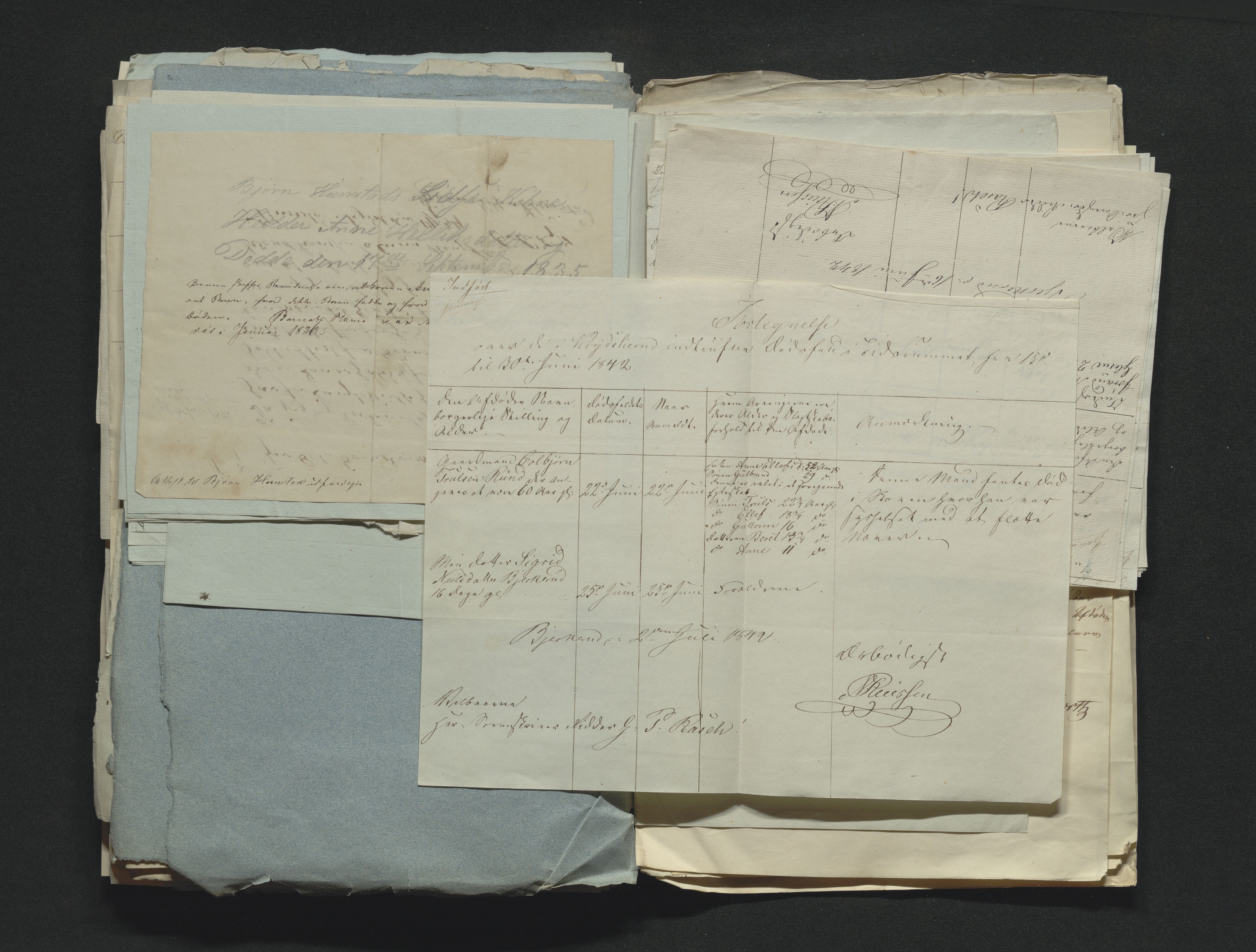 Eiker, Modum og Sigdal sorenskriveri, AV/SAKO-A-123/H/Ha/Hab/L0006: Dødsfallsmeldinger, 1841-1845