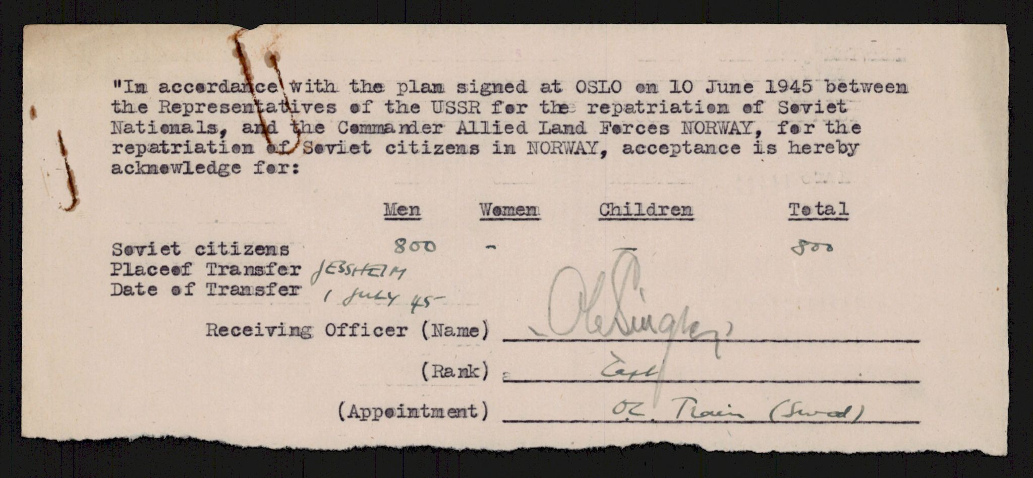 Flyktnings- og fangedirektoratet, Repatrieringskontoret, RA/S-1681/D/Db/L0019: Displaced Persons (DPs) og sivile tyskere, 1945-1948, s. 326