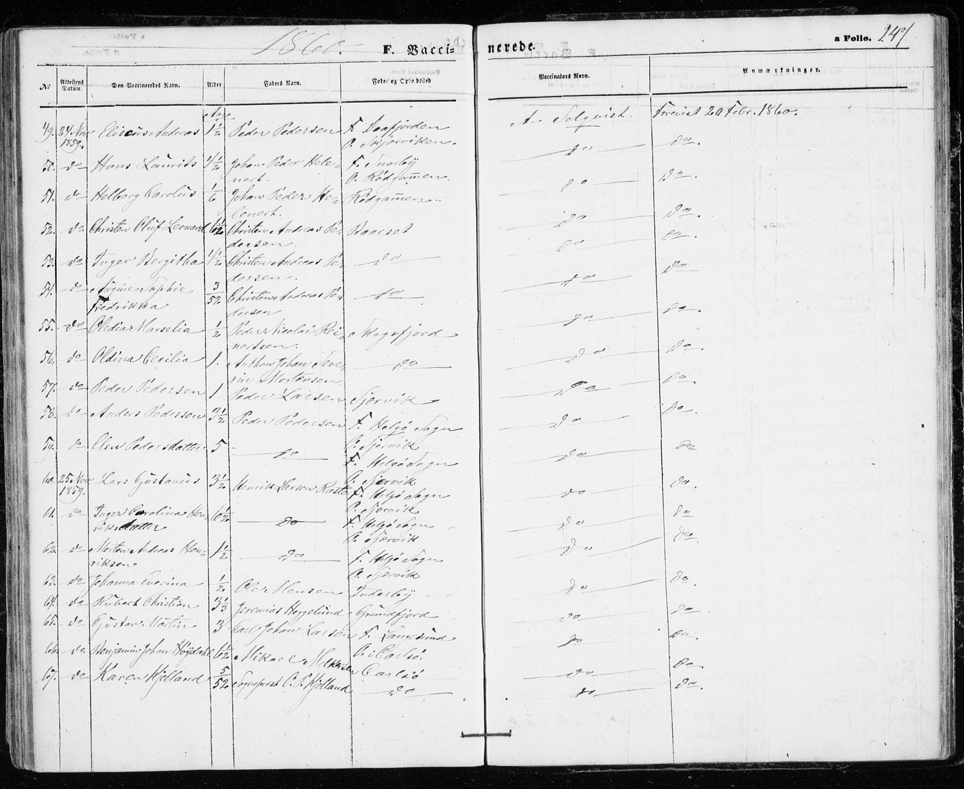 Karlsøy sokneprestembete, SATØ/S-1299/H/Ha/Haa/L0004kirke: Ministerialbok nr. 4, 1861-1871, s. 247