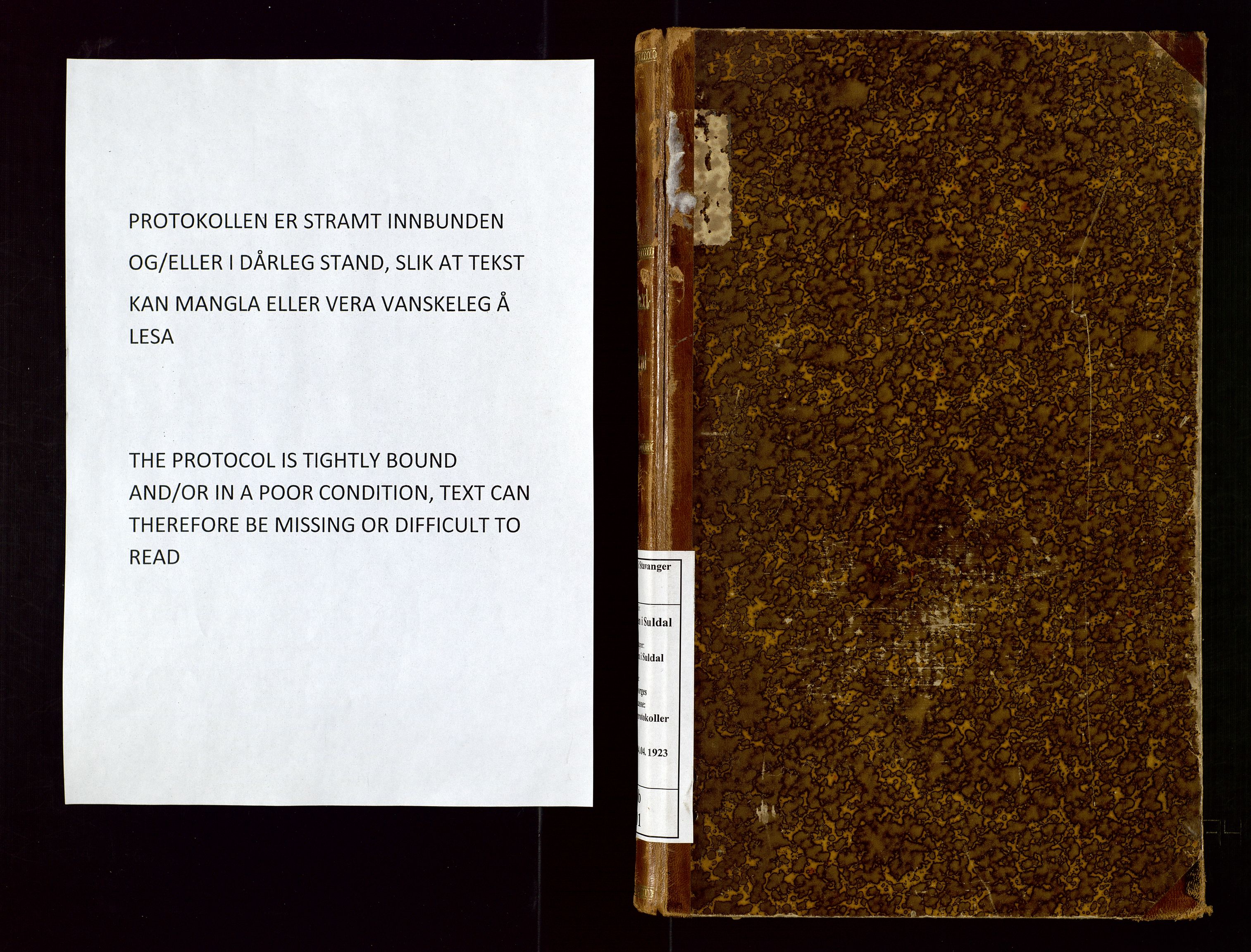 Suldal lensmannskontor, AV/SAST-A-100419/Gob/L0001: "Brandtaxationsprotokol", 1894-1923