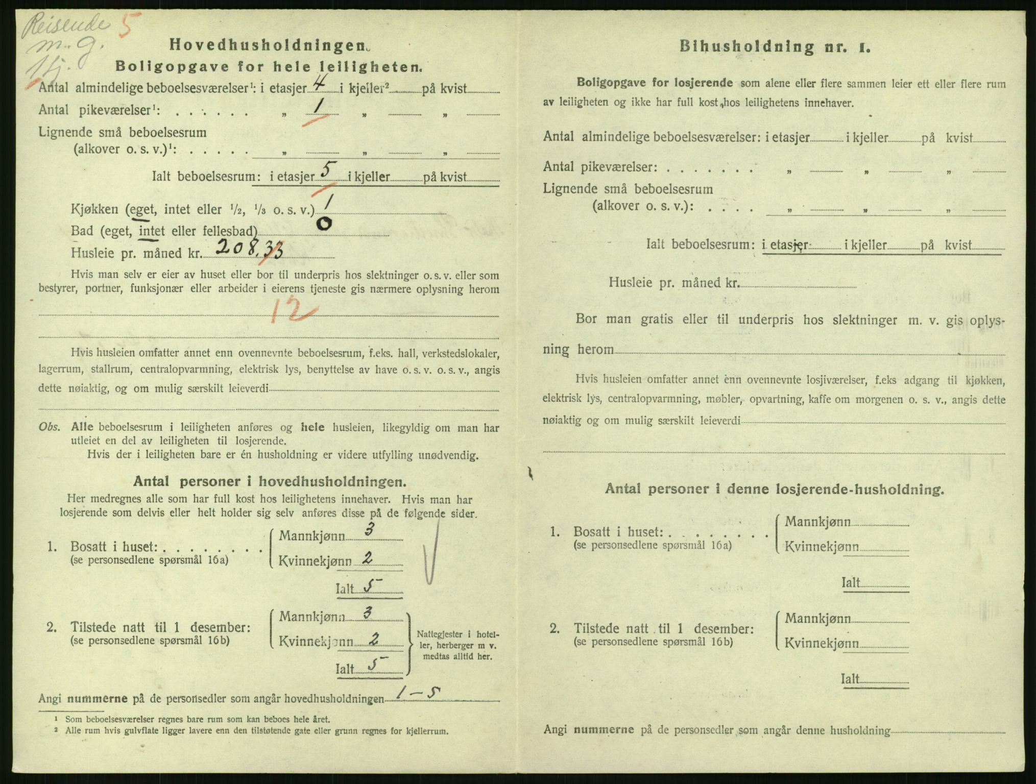 SAH, Folketelling 1920 for 0501 Lillehammer kjøpstad, 1920, s. 2037