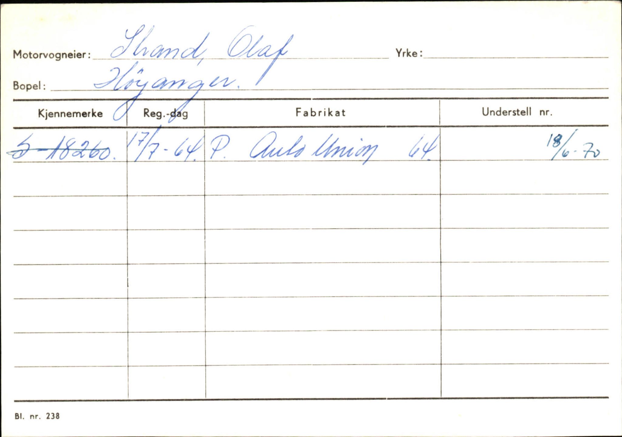 Statens vegvesen, Sogn og Fjordane vegkontor, AV/SAB-A-5301/4/F/L0131: Eigarregister Høyanger P-Å. Stryn S-Å, 1945-1975, s. 374