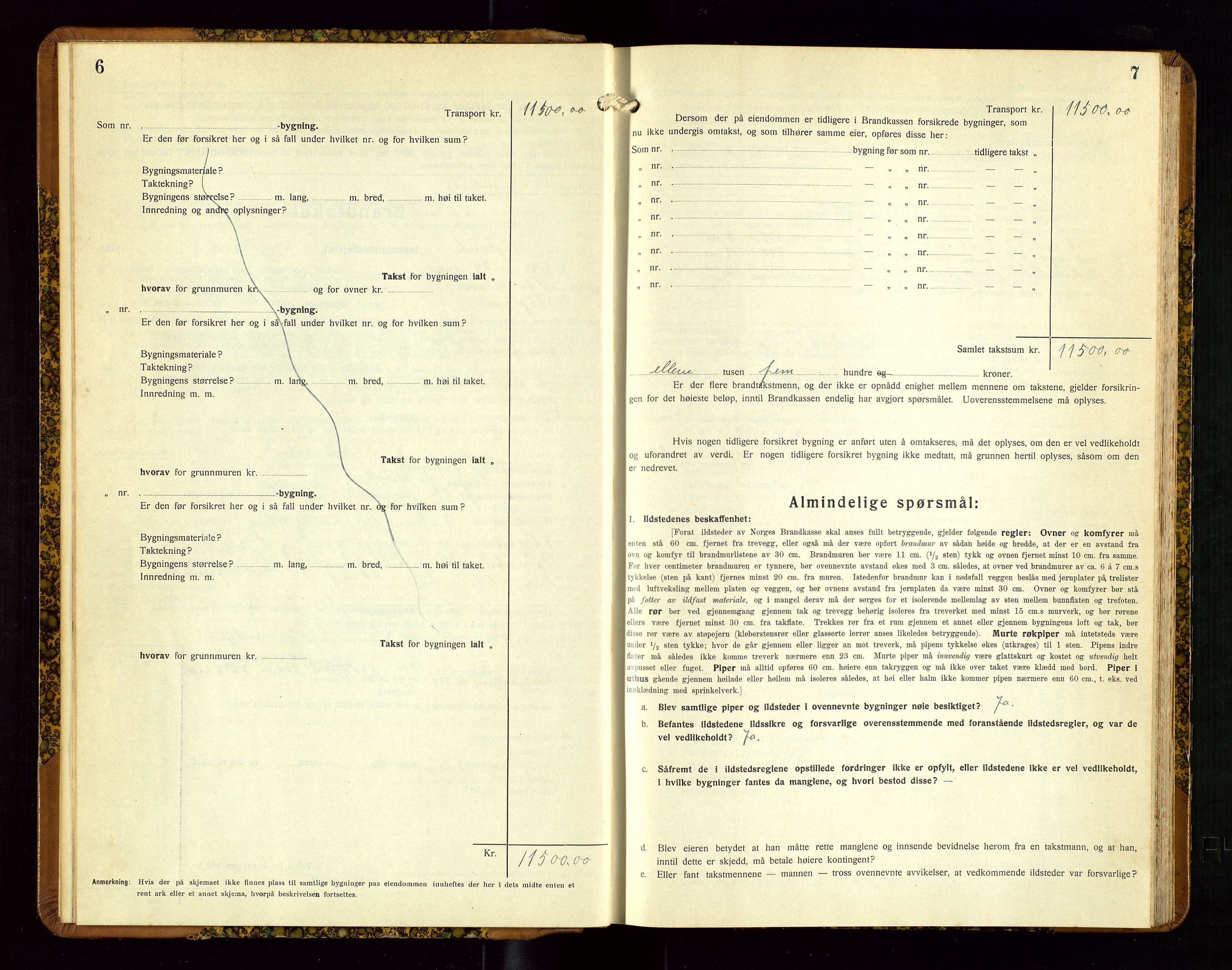 Høyland/Sandnes lensmannskontor, AV/SAST-A-100166/Gob/L0005: "Brandtakstprotokoll", 1933-1936, s. 6-7