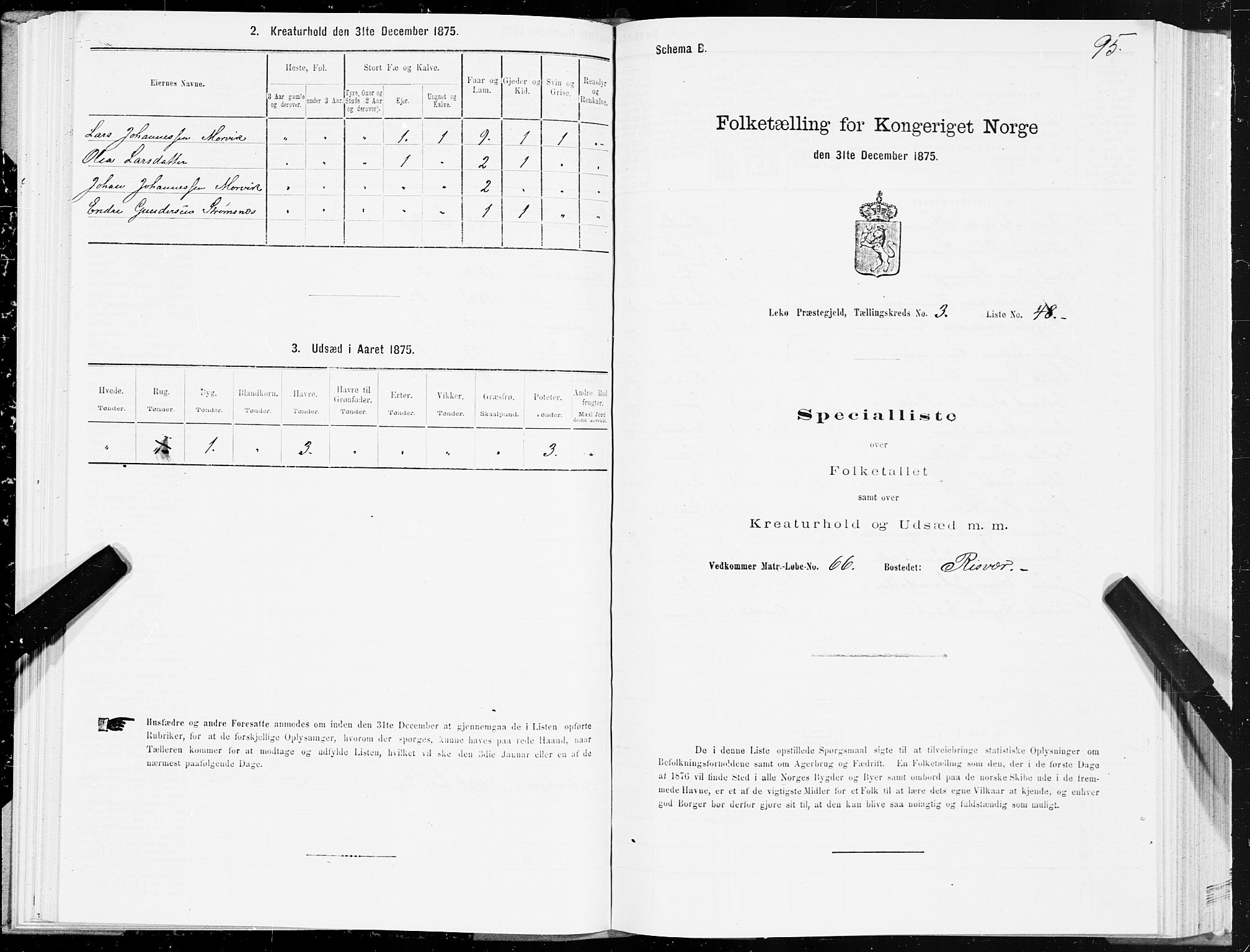 SAT, Folketelling 1875 for 1755P Leka prestegjeld, 1875, s. 2095