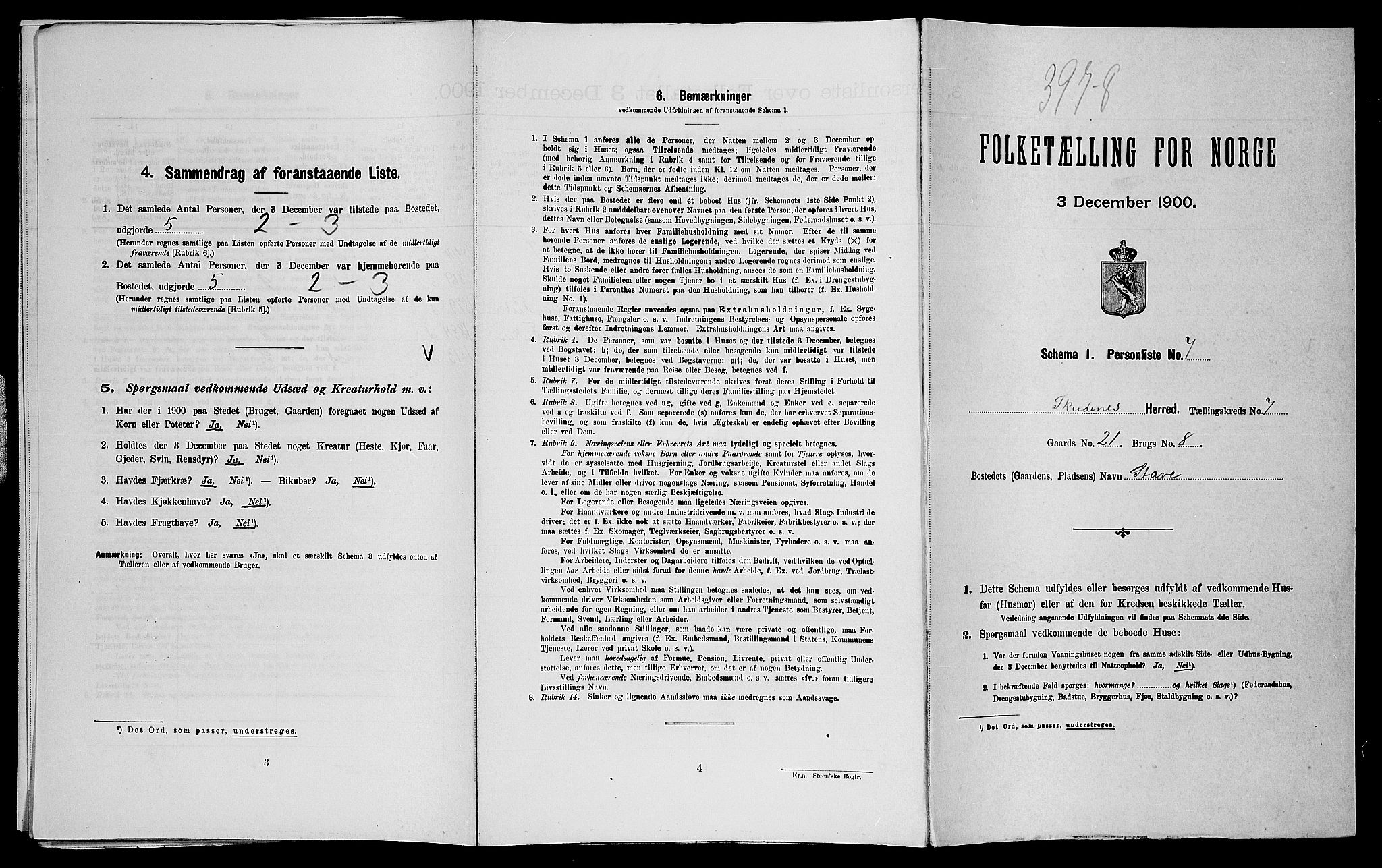 SAST, Folketelling 1900 for 1150 Skudenes herred, 1900, s. 960