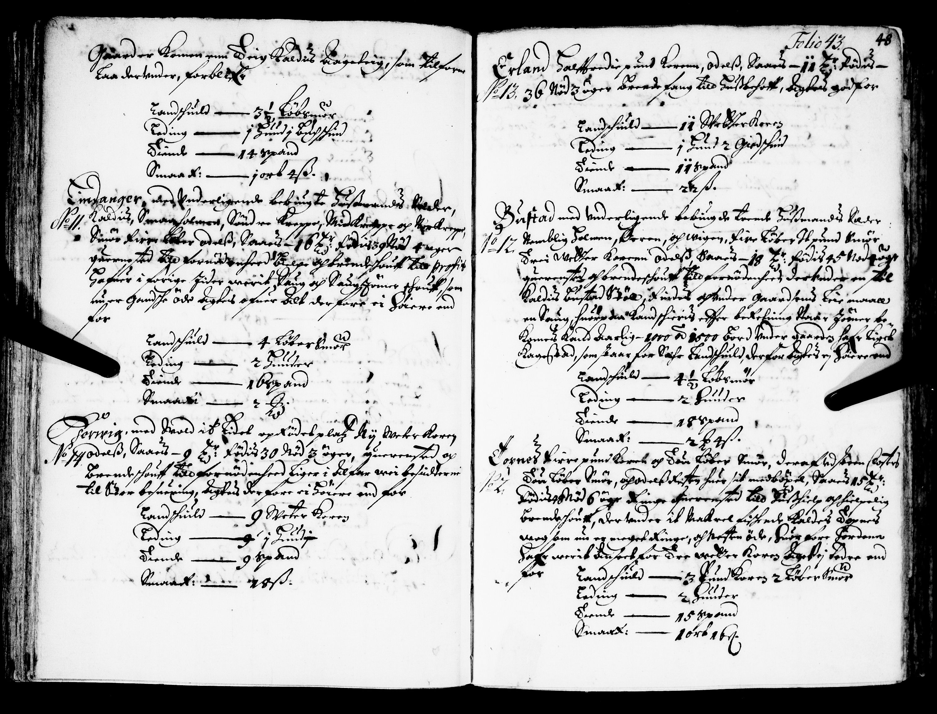 Rentekammeret inntil 1814, Realistisk ordnet avdeling, AV/RA-EA-4070/N/Nb/Nba/L0033: Ryfylke fogderi, 1668, s. 42b-43a