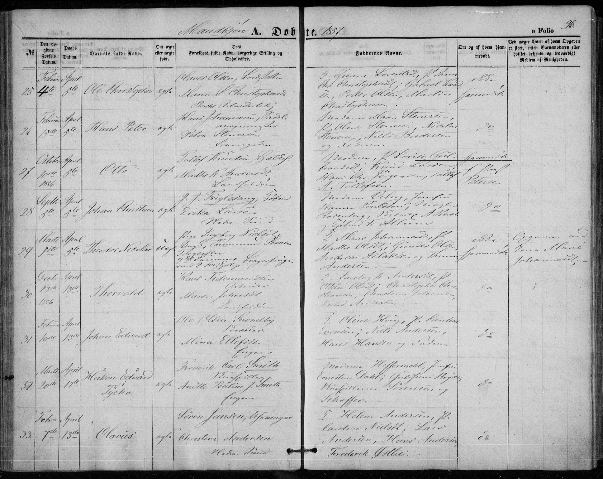 Bragernes kirkebøker, AV/SAKO-A-6/F/Fb/L0002: Ministerialbok nr. II 2, 1848-1859, s. 96