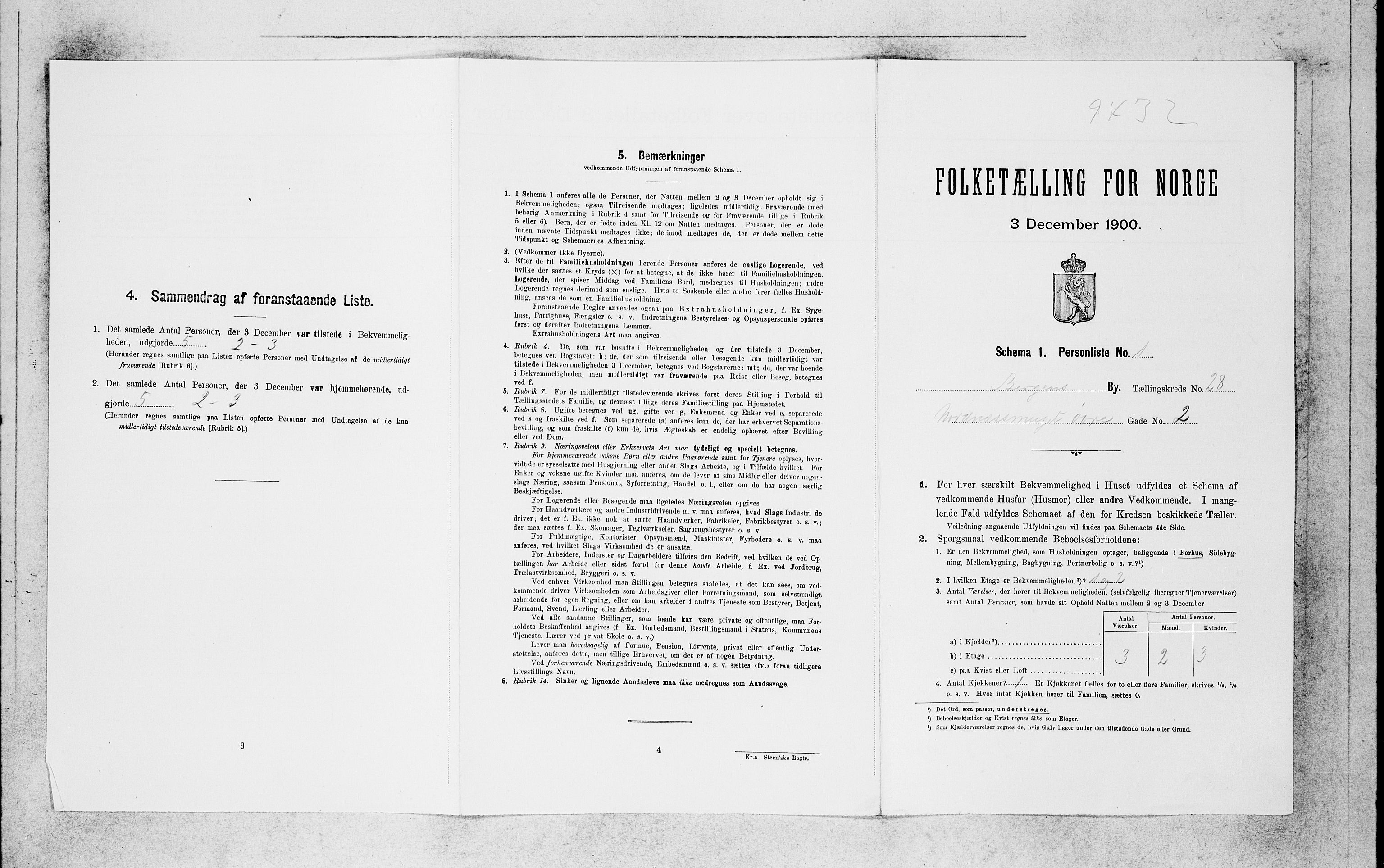 SAB, Folketelling 1900 for 1301 Bergen kjøpstad, 1900, s. 5985