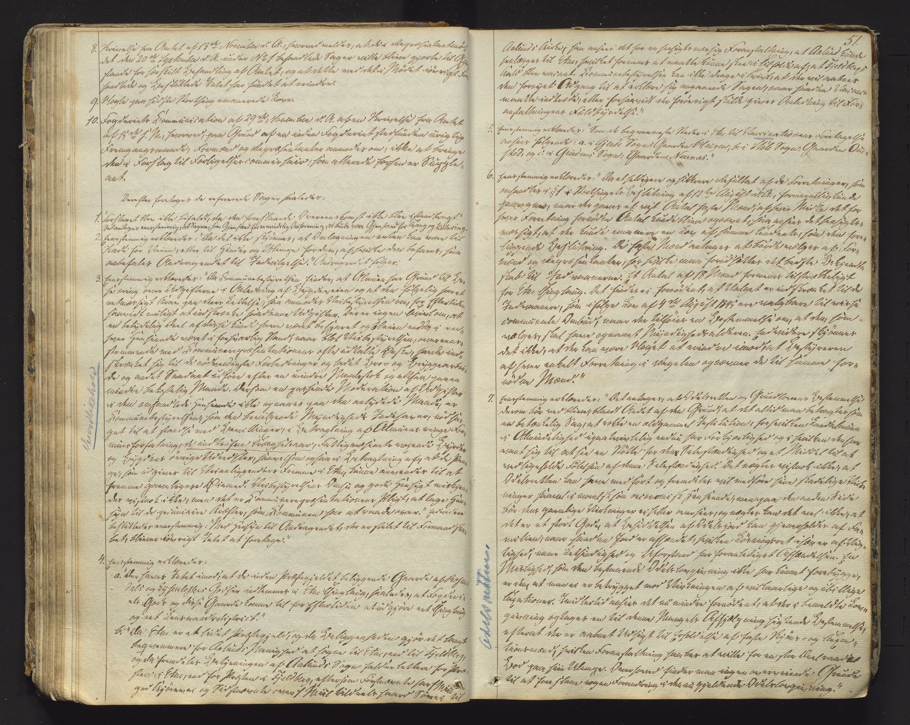Etne kommune. Formannskapet, IKAH/1211-021/A/Aa/L0001: Møtebok for formannskap og heradsstyre, 1838-1861, s. 51