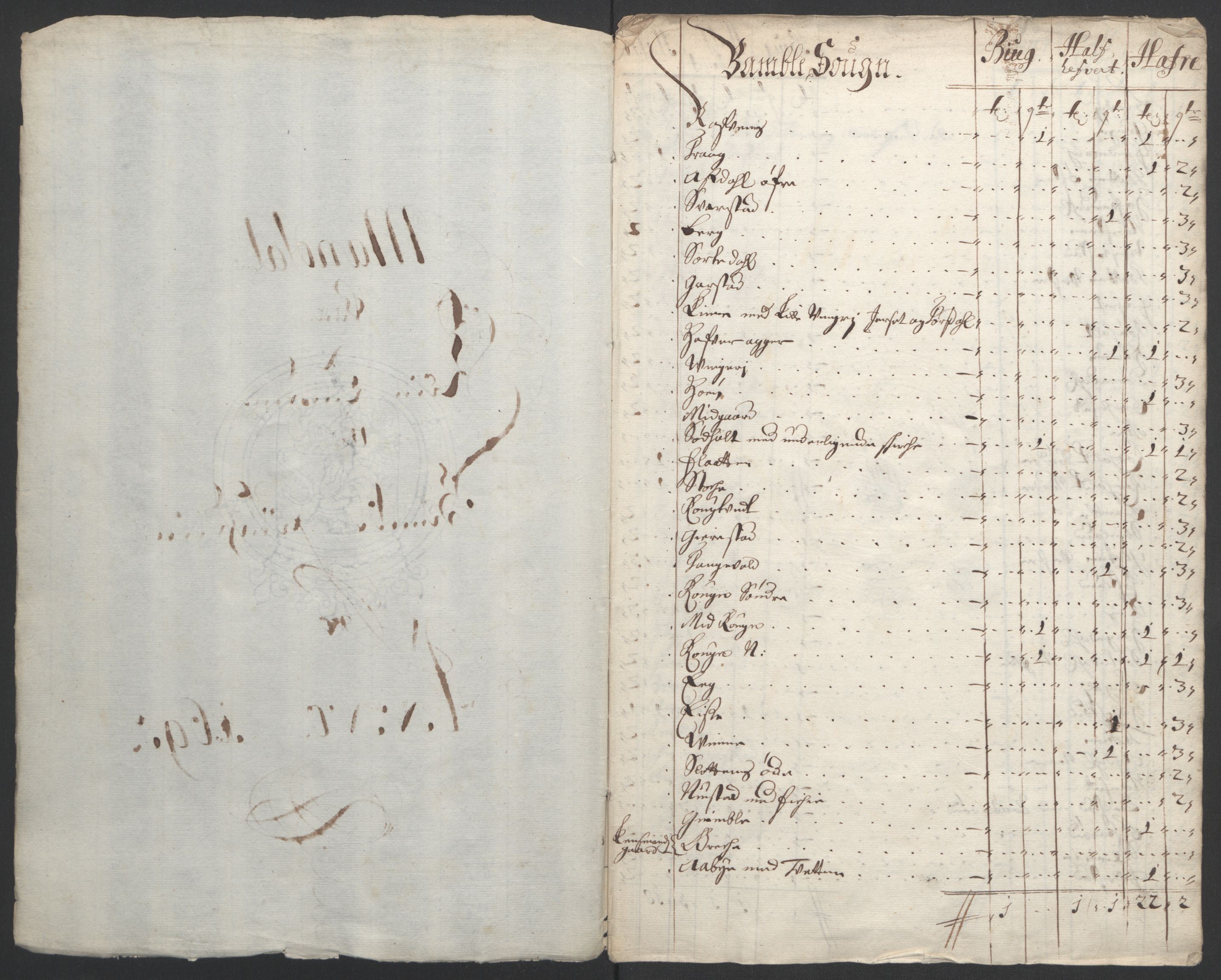 Rentekammeret inntil 1814, Reviderte regnskaper, Fogderegnskap, AV/RA-EA-4092/R36/L2093: Fogderegnskap Øvre og Nedre Telemark og Bamble, 1695, s. 339