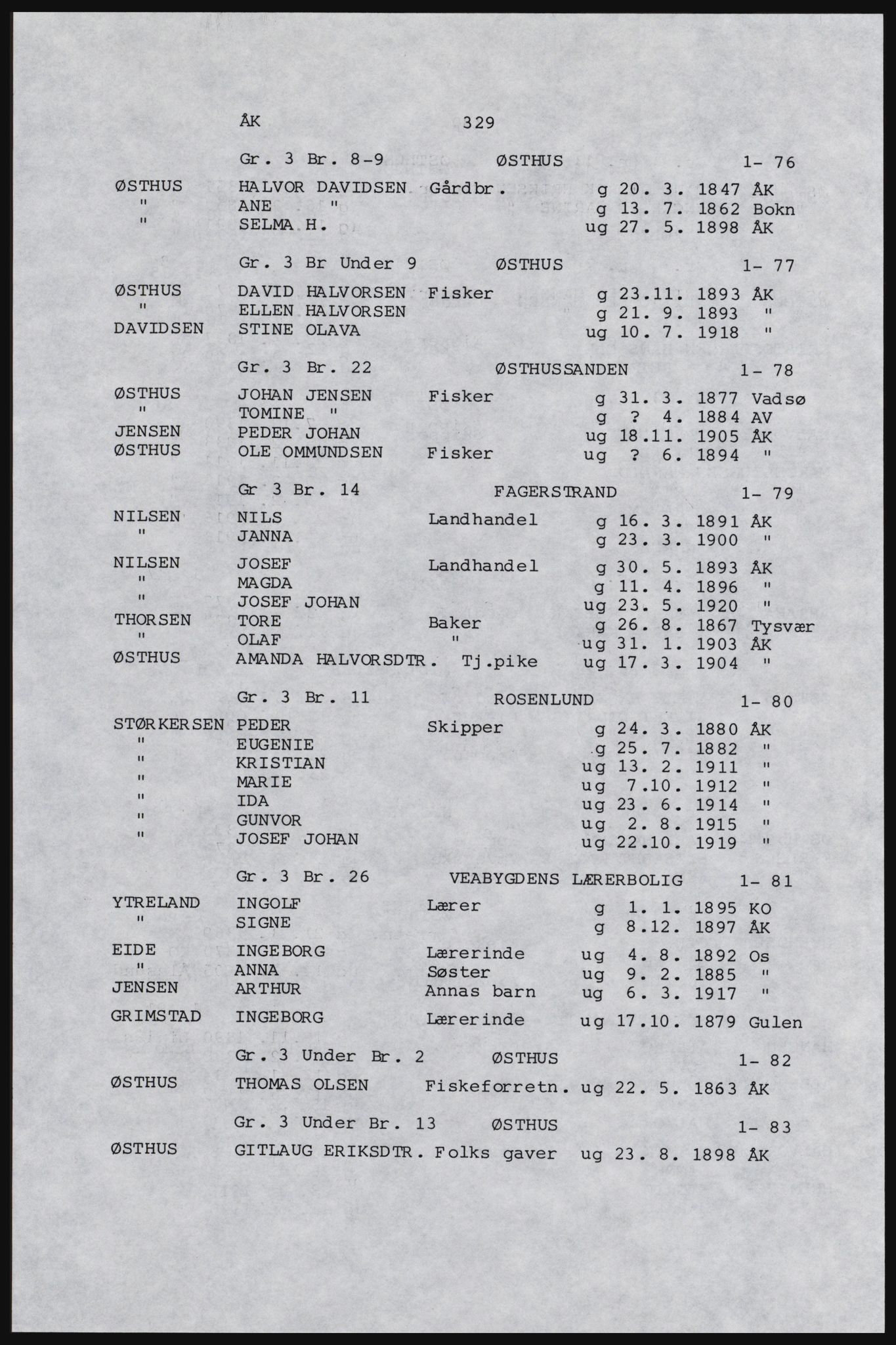 SAST, Avskrift av folketellingen 1920 for Karmøy, 1920, s. 351