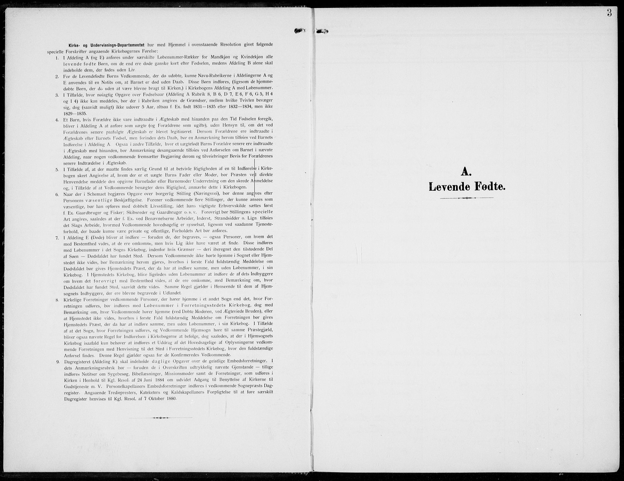 Alvdal prestekontor, SAH/PREST-060/H/Ha/Haa/L0004: Ministerialbok nr. 4, 1907-1919, s. 3