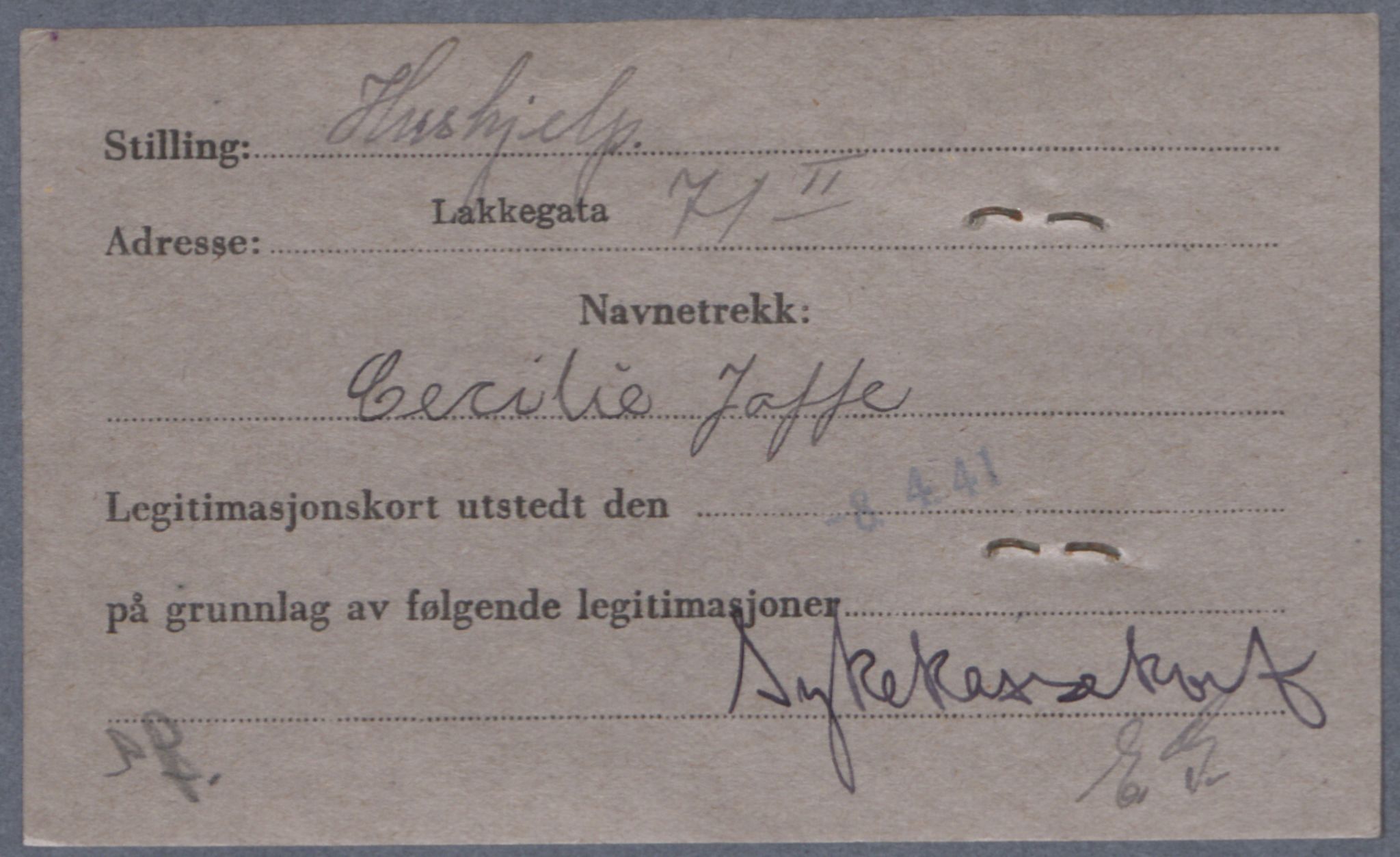 Sosialdepartementet, Våre Falne, RA/S-1708/E/Ee/L0021A: Fotografier av jøder på legitimasjonskort (1941-42), 1941-1942, s. 172