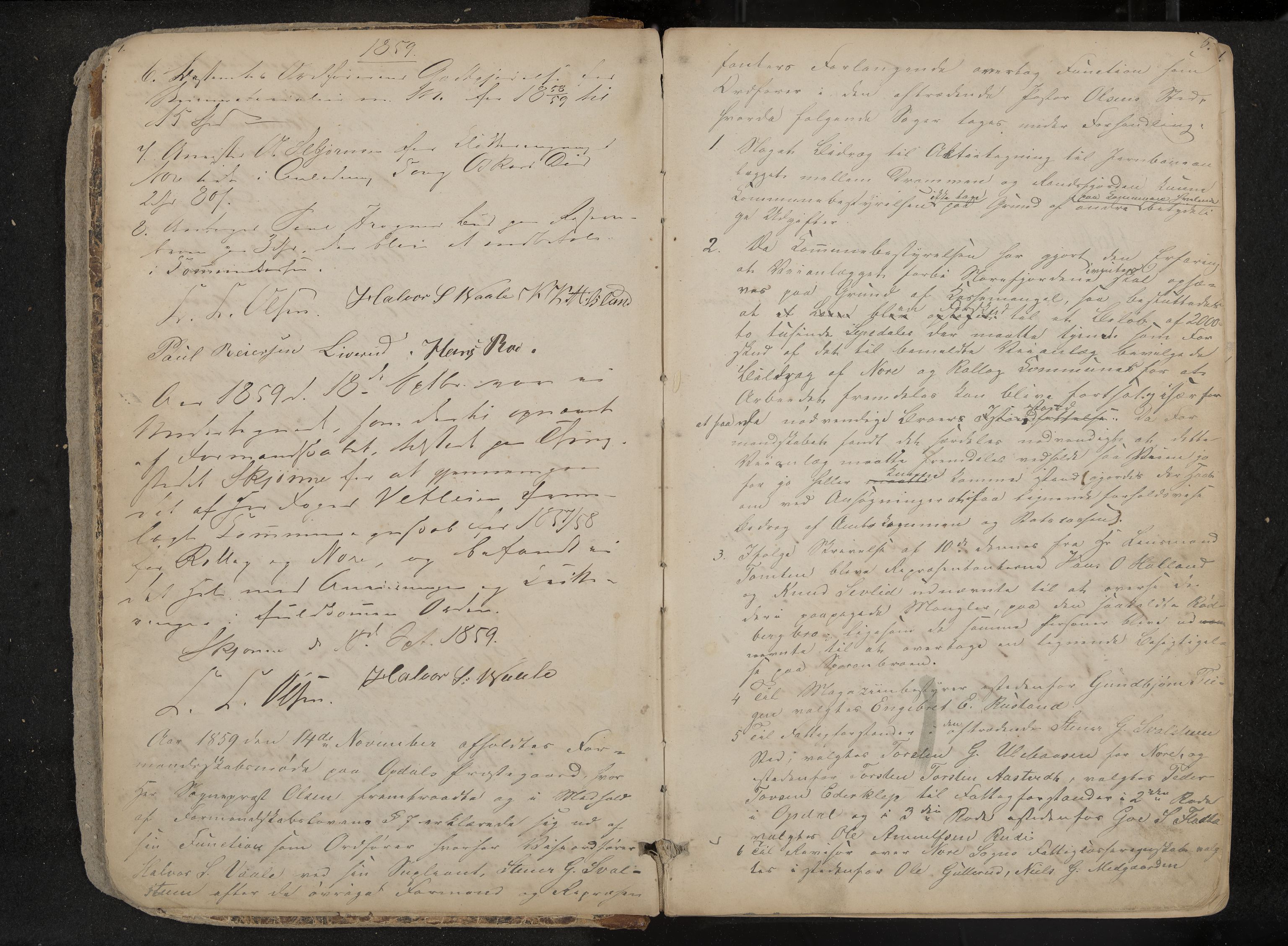 Nore og Uvdal formannskap, IKAK/0633021-1/A/L0001: Møtebok, 1859-1882, s. 4-5