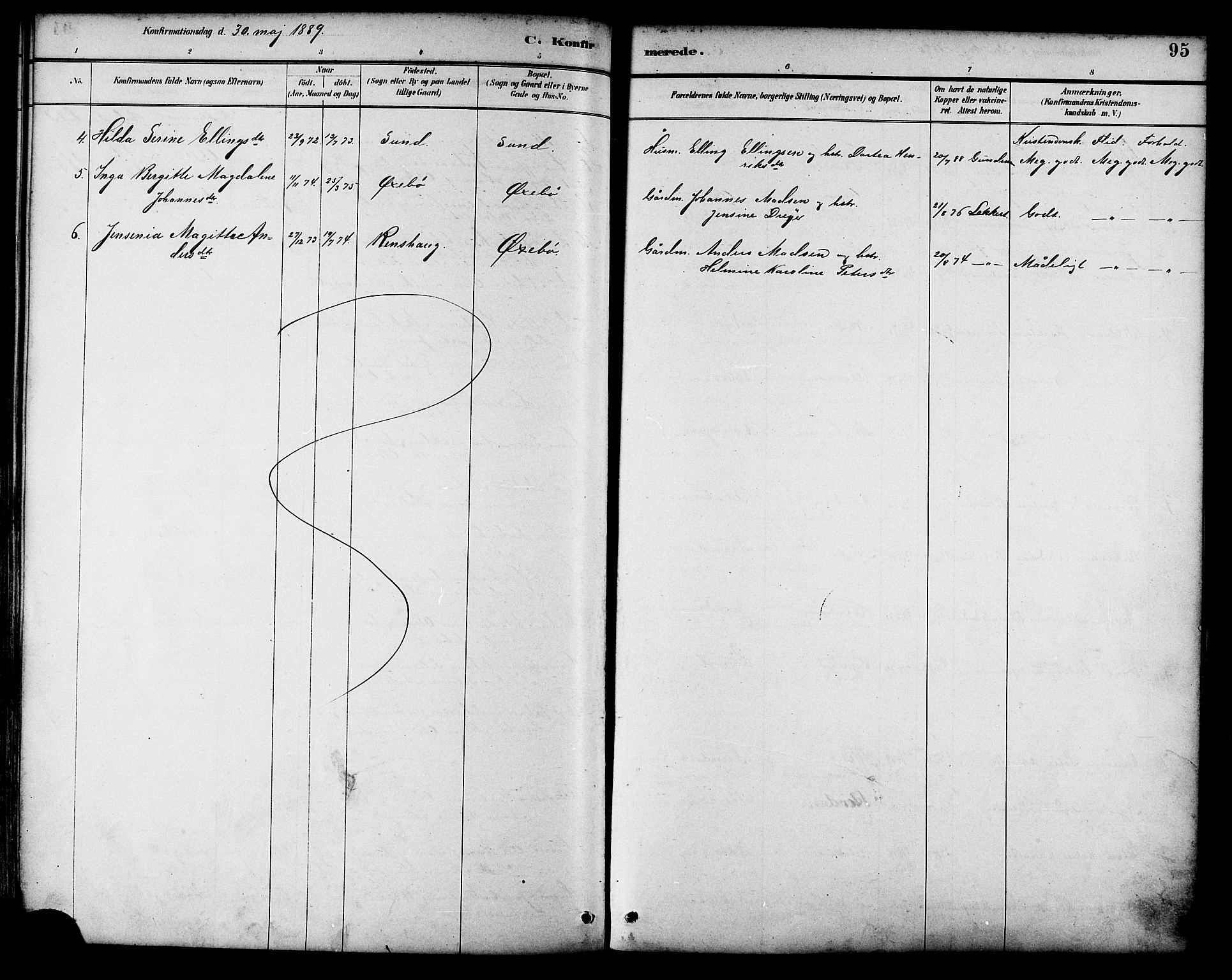 Ministerialprotokoller, klokkerbøker og fødselsregistre - Nordland, AV/SAT-A-1459/892/L1320: Ministerialbok nr. 892A01, 1886-1901, s. 95