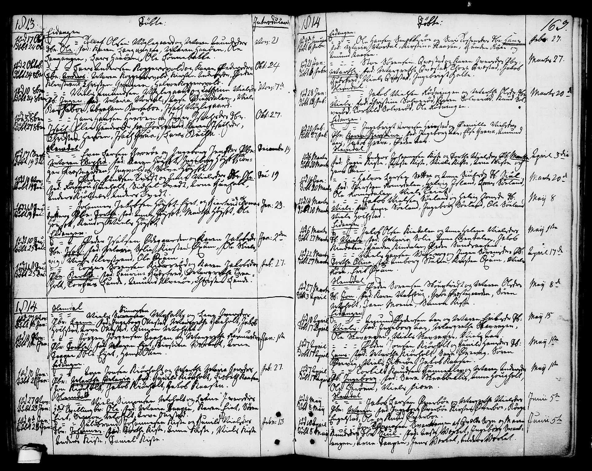 Eidanger kirkebøker, AV/SAKO-A-261/F/Fa/L0006: Ministerialbok nr. 6, 1764-1814, s. 163