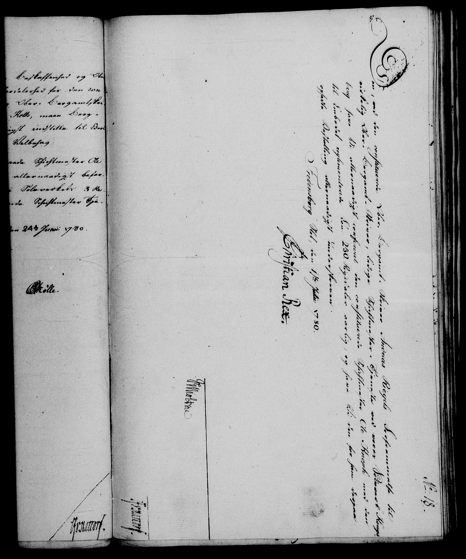 Rentekammeret, Renteskriverkontorene, AV/RA-EA-3115/M/Mf/Mfa/L0002: Resolusjonsprotokoll med register (merket RK 54.2), 1778-1780