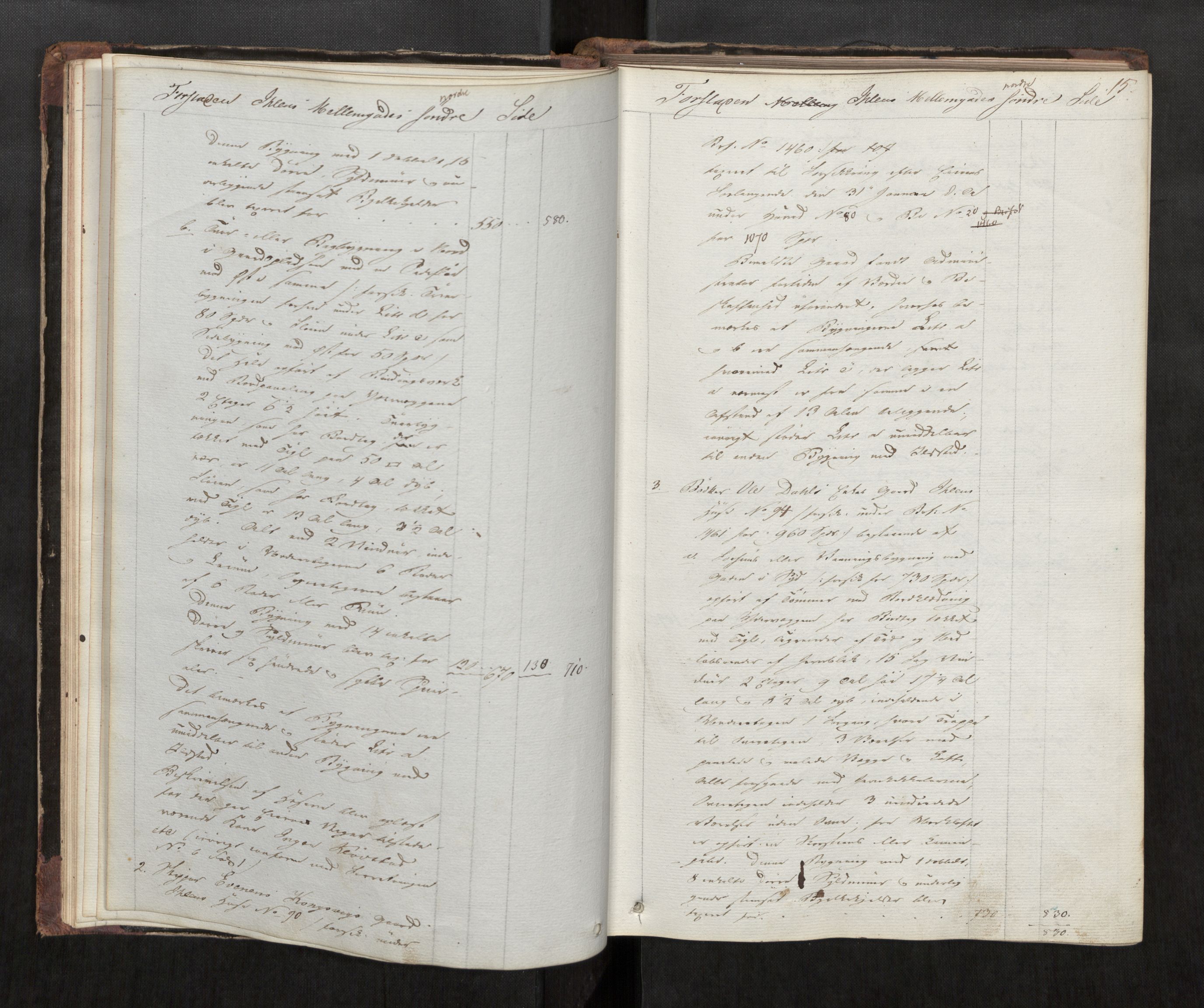 Norges Brannkasse Trondheim magistrat, AV/SAT-A-5590/Fa/L0024: Branntakstprotokoll E, 1846, s. 14b-15a