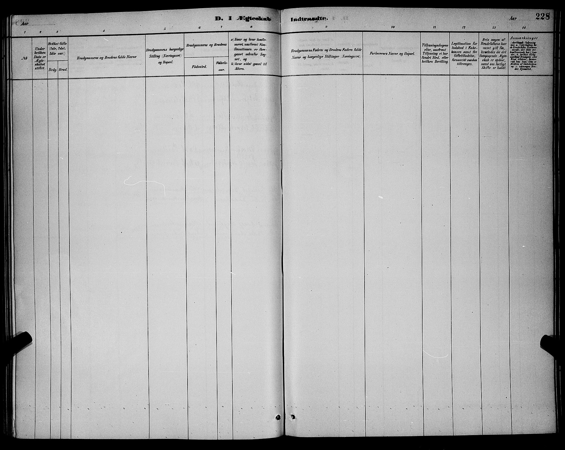 Dypvåg sokneprestkontor, AV/SAK-1111-0007/F/Fb/Fba/L0013: Klokkerbok nr. B 13, 1887-1900, s. 228