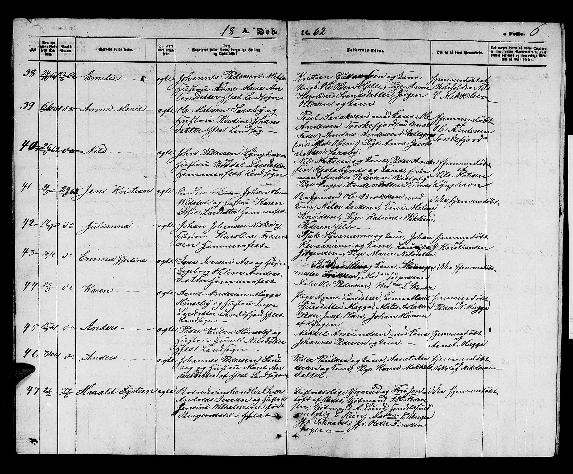 Hammerfest sokneprestkontor, AV/SATØ-S-1347/H/Hb/L0003.klokk: Klokkerbok nr. 3 /1, 1862-1868, s. 6