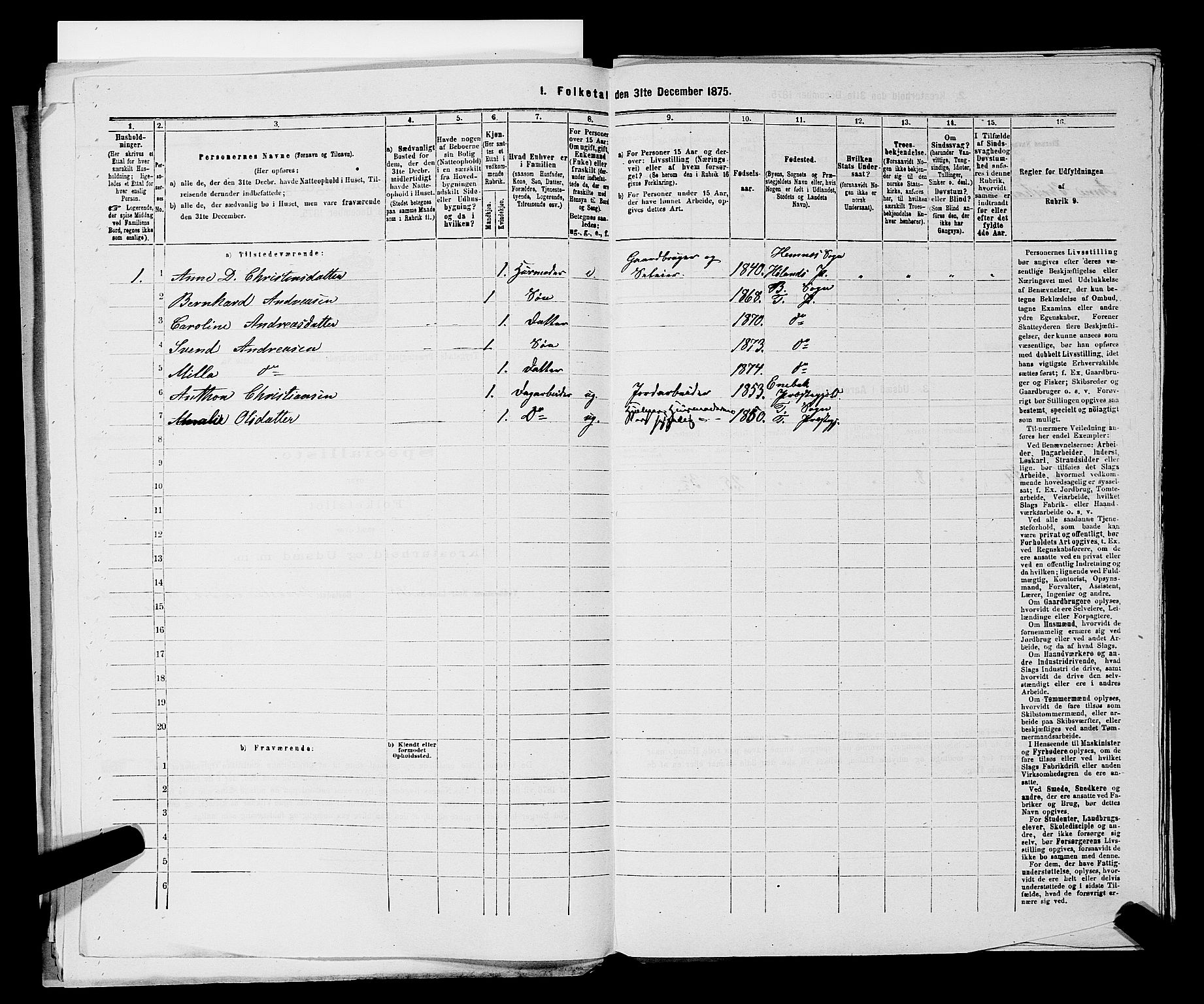 RA, Folketelling 1875 for 0122P Trøgstad prestegjeld, 1875, s. 1249
