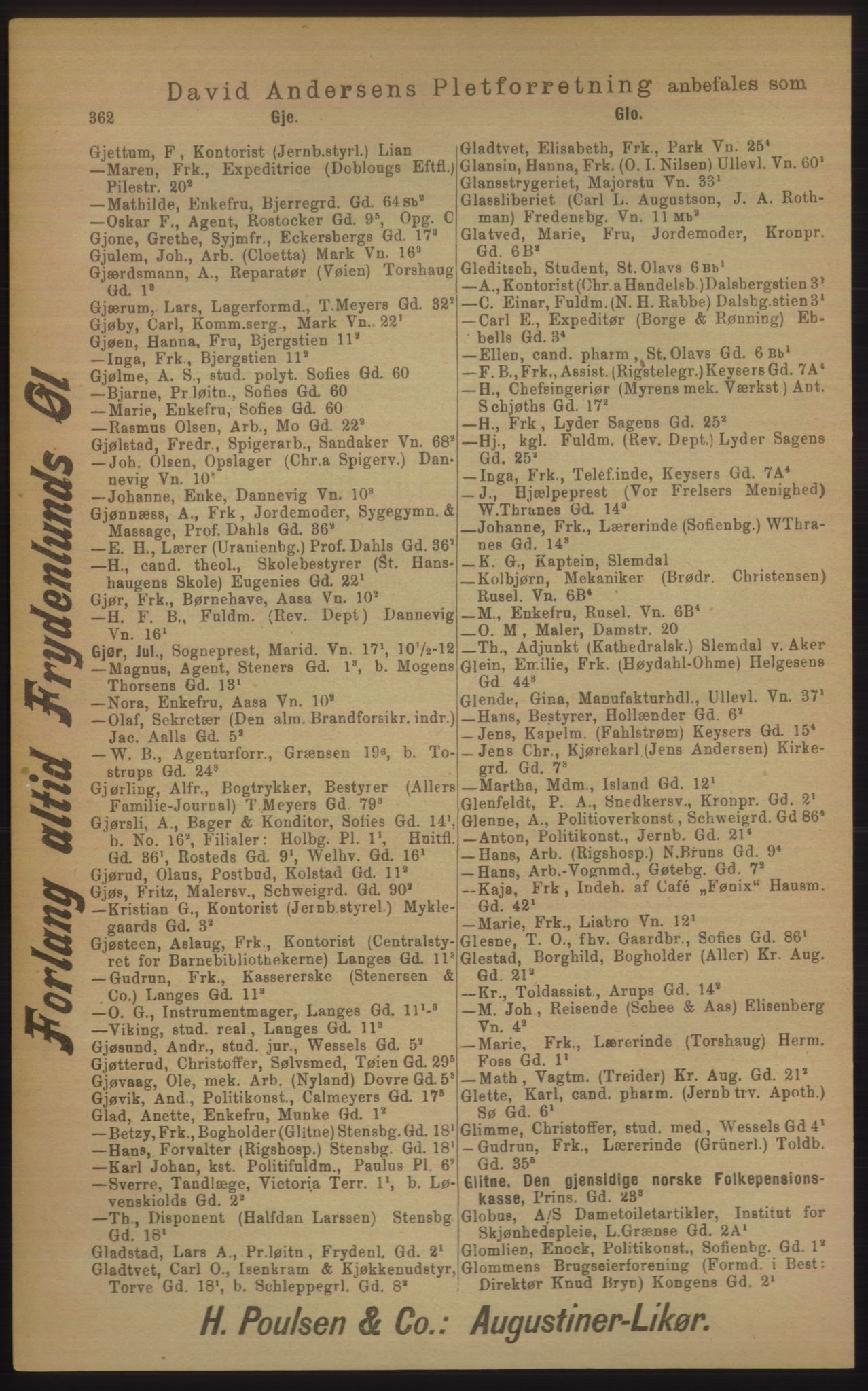 Kristiania/Oslo adressebok, PUBL/-, 1906, s. 362