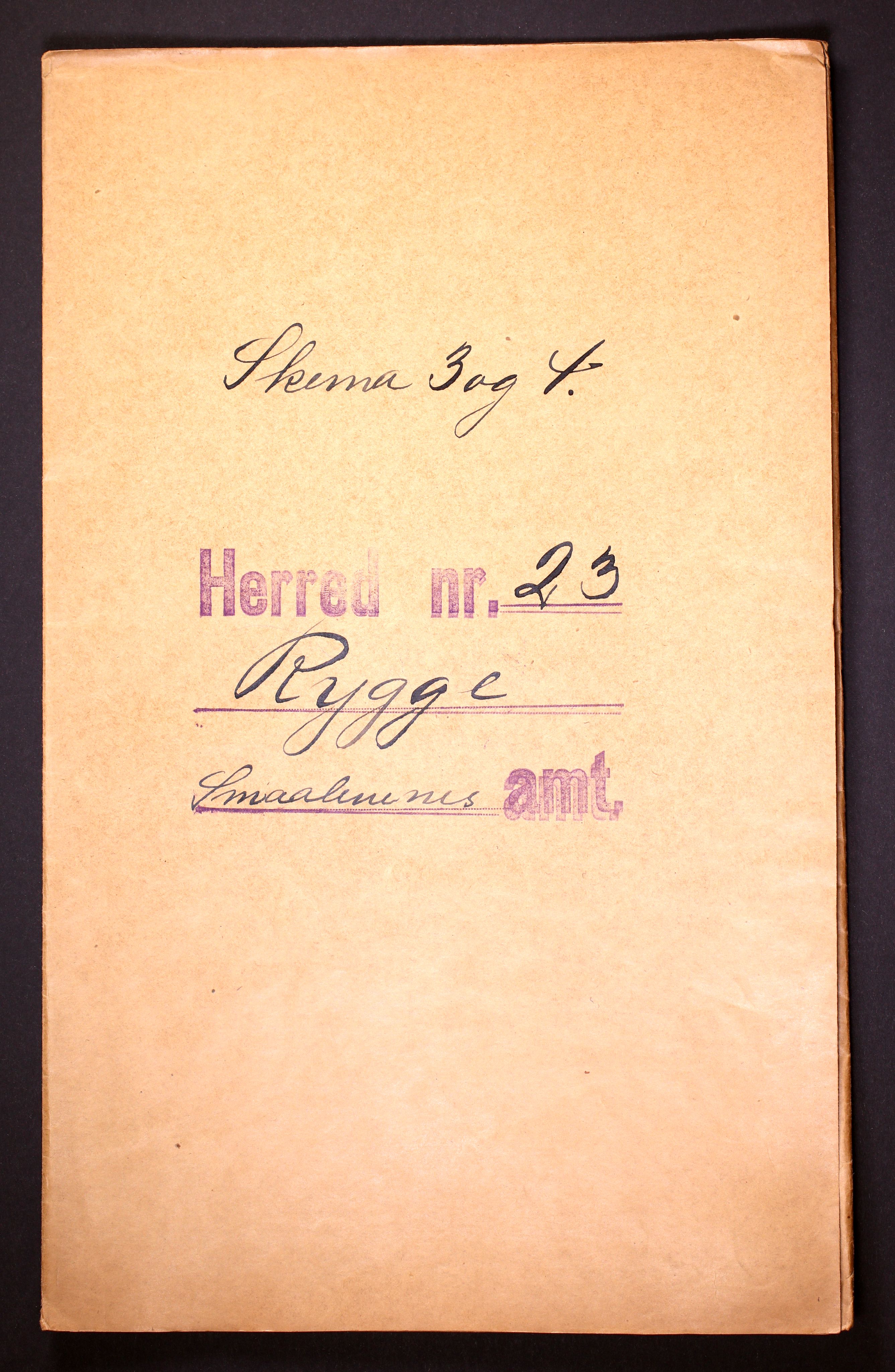 RA, Folketelling 1910 for 0136 Rygge herred, 1910, s. 1
