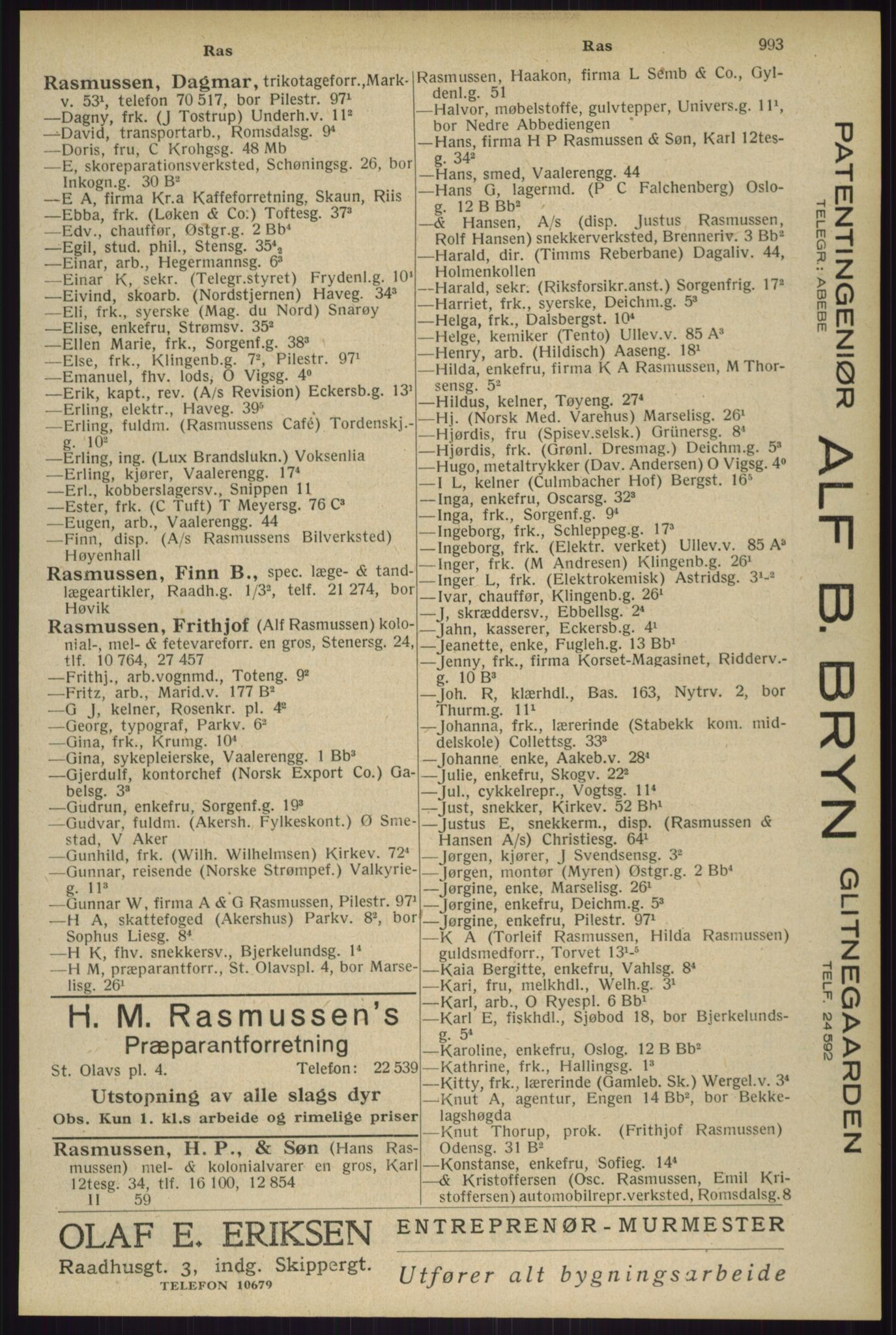 Kristiania/Oslo adressebok, PUBL/-, 1929, s. 993