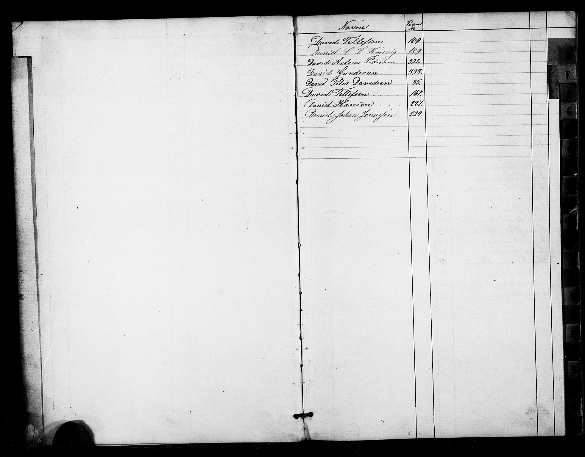 Lillesand mønstringskrets, SAK/2031-0014/F/Fa/L0001: Annotasjonsrulle nr 1-436 med register, W-7, 1860-1872, s. 3